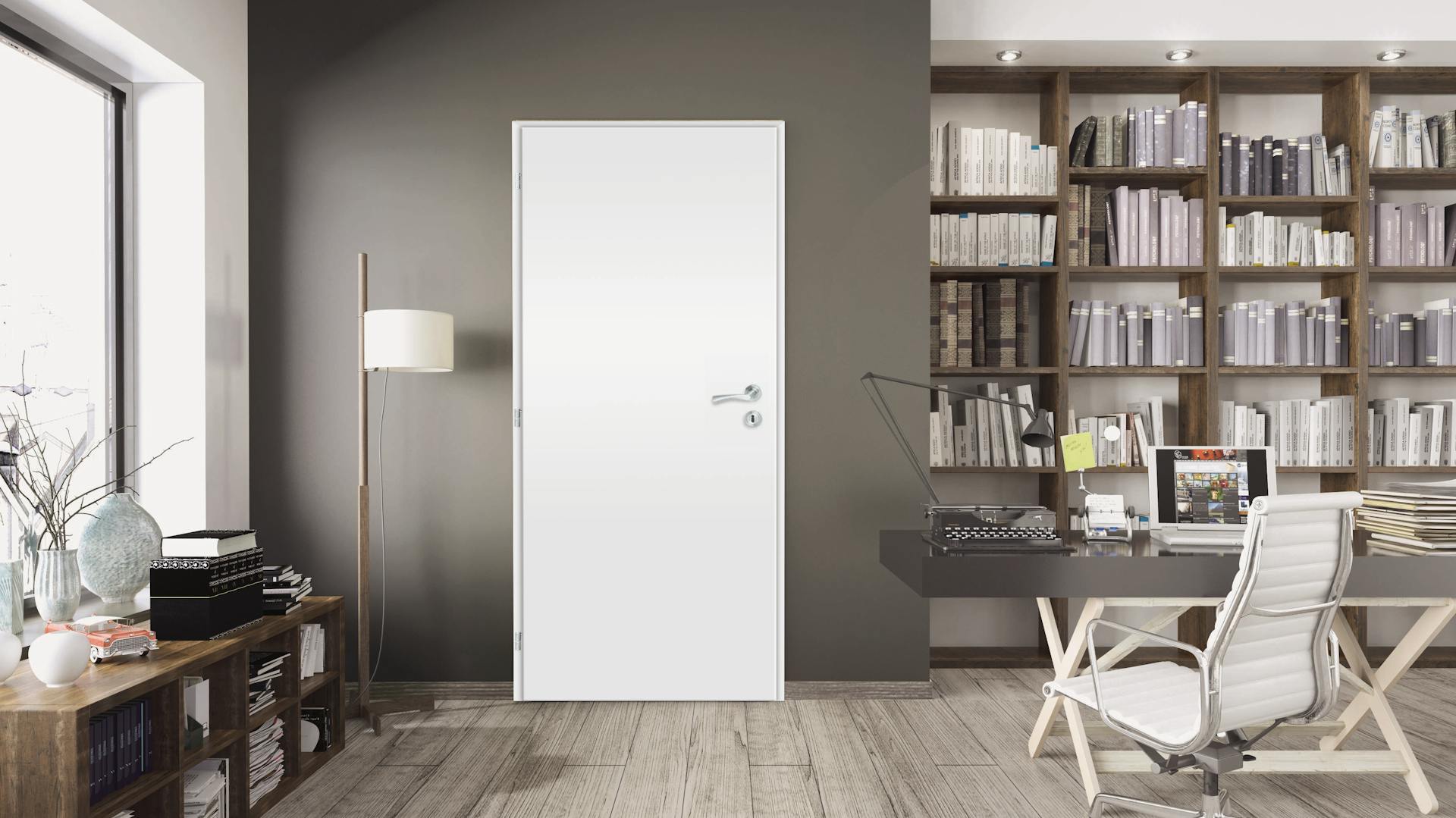 weiße Innentür in einem Büro