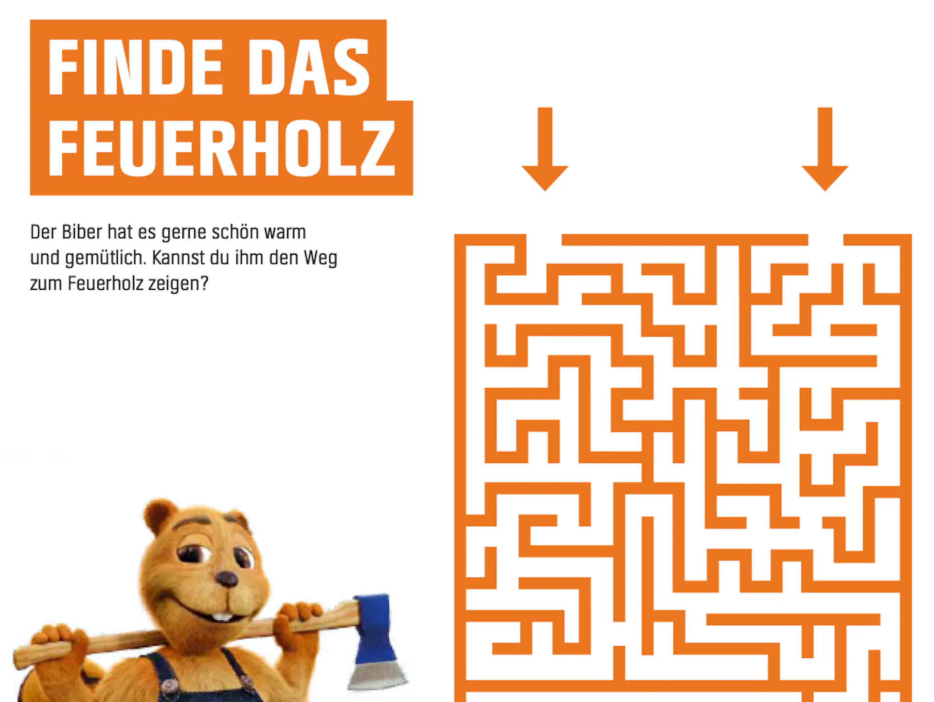 Labyrinth für Kinder zum Ausdrucken