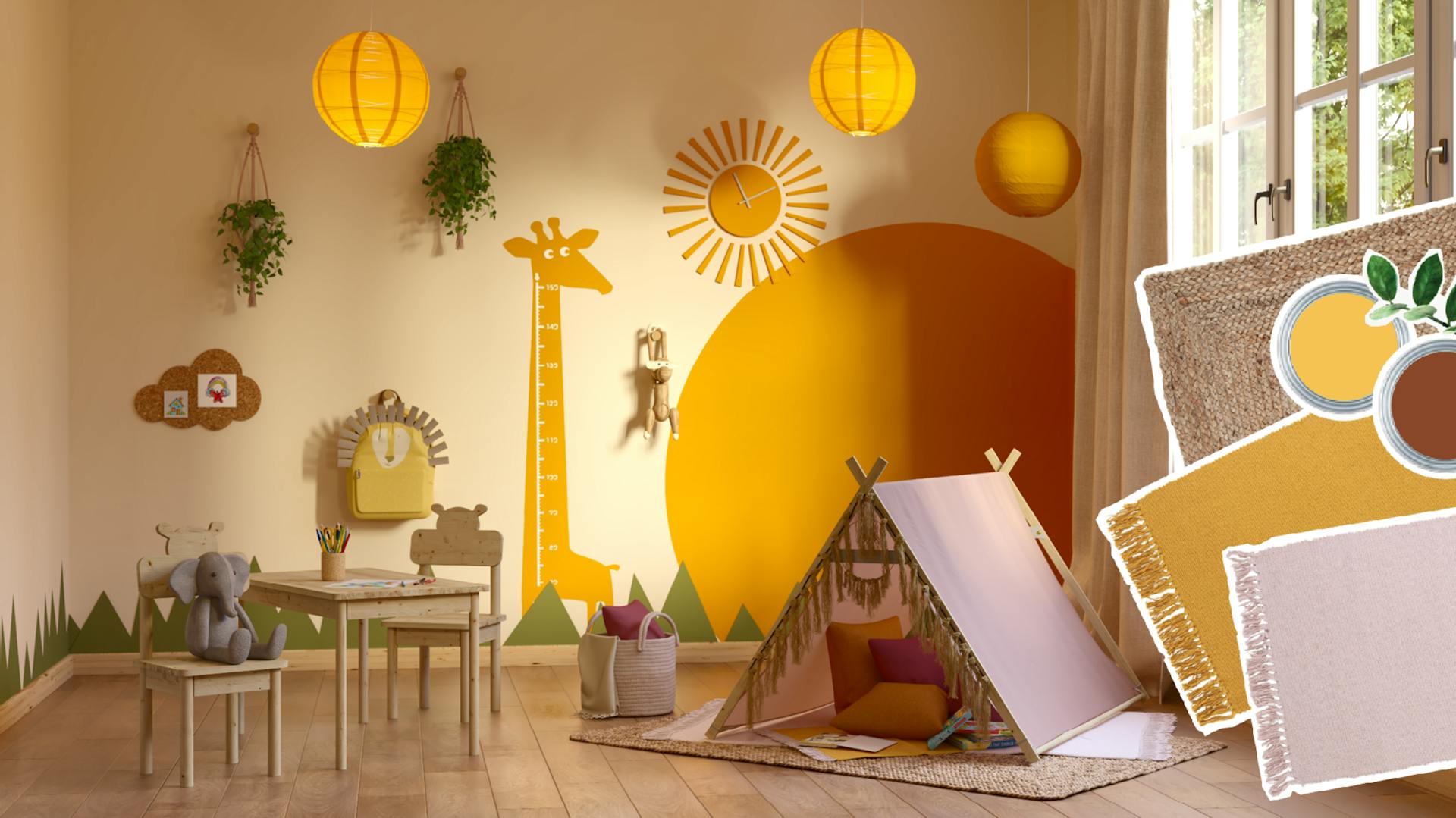 Kinderzimmer im Savannen-Look