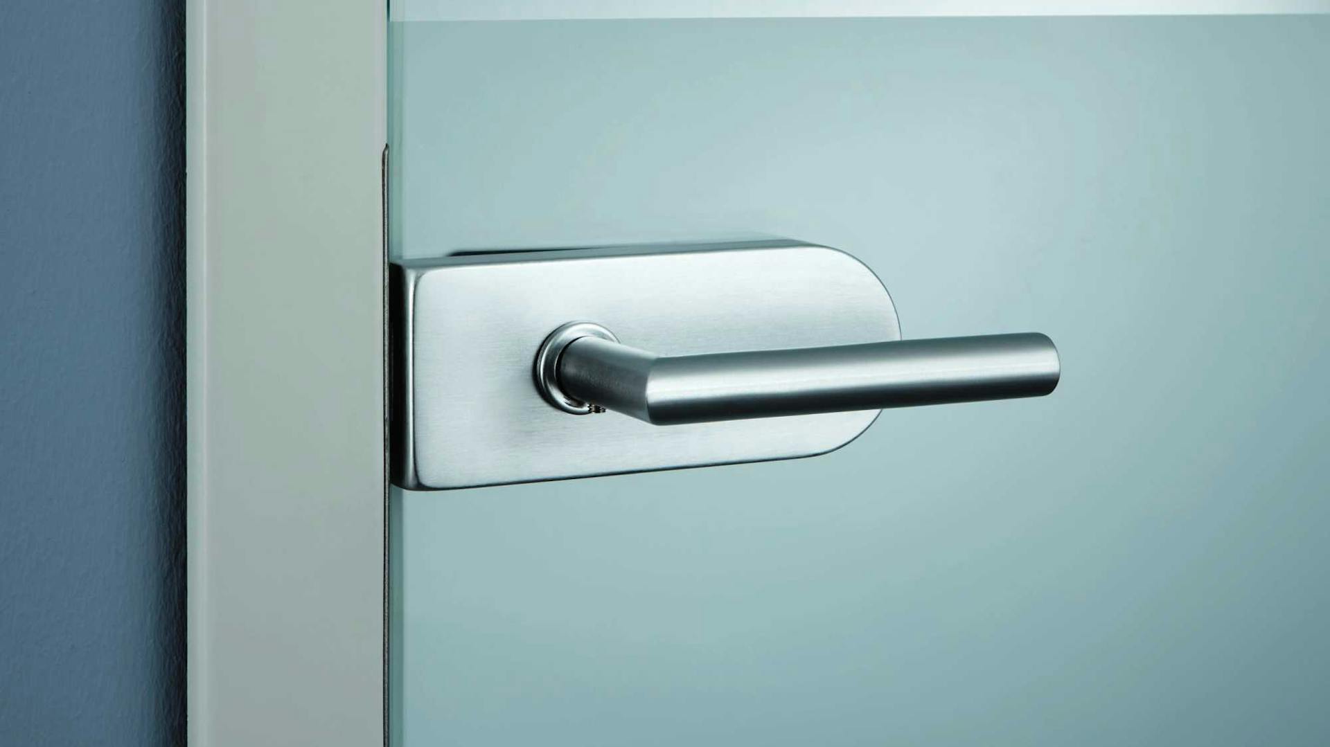 Sklenené dvere s kovovým kovaním