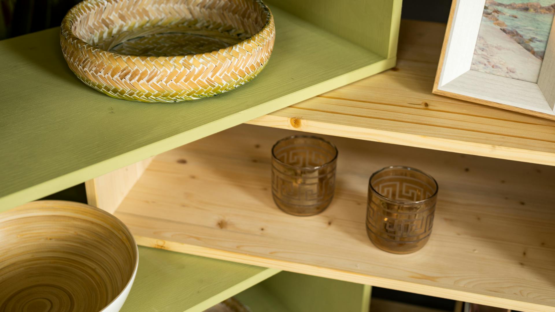 Scaffale Bernd laccato verde