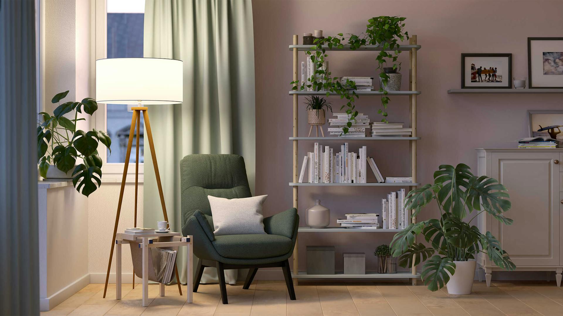 Wohnzimmer im Vintage-Landhaus-Stil