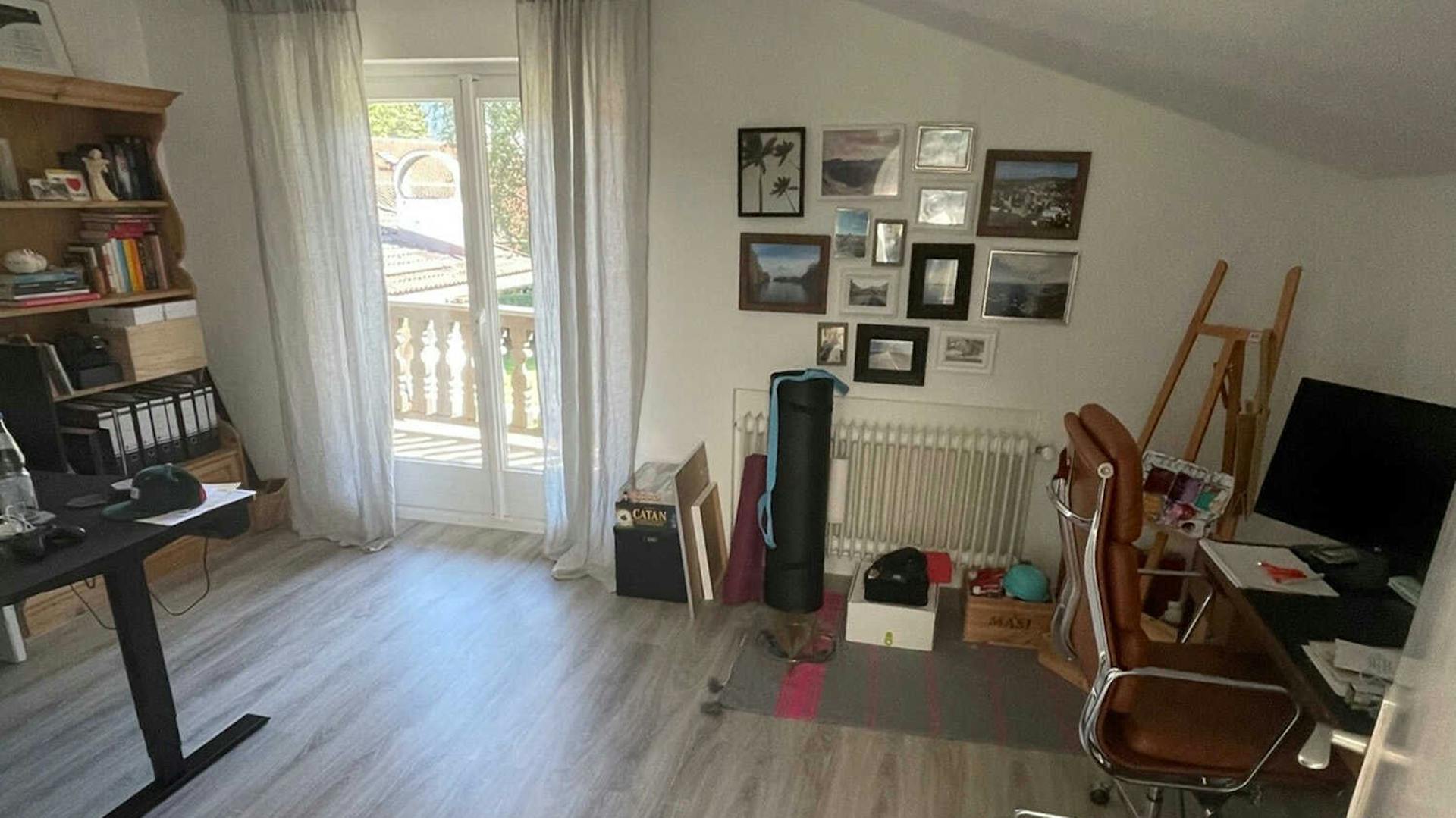 Ordentliches Doppel-Arbeitszimmer, Vorher.