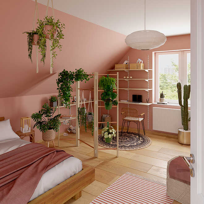 Schlafzimmer im Boho Stil