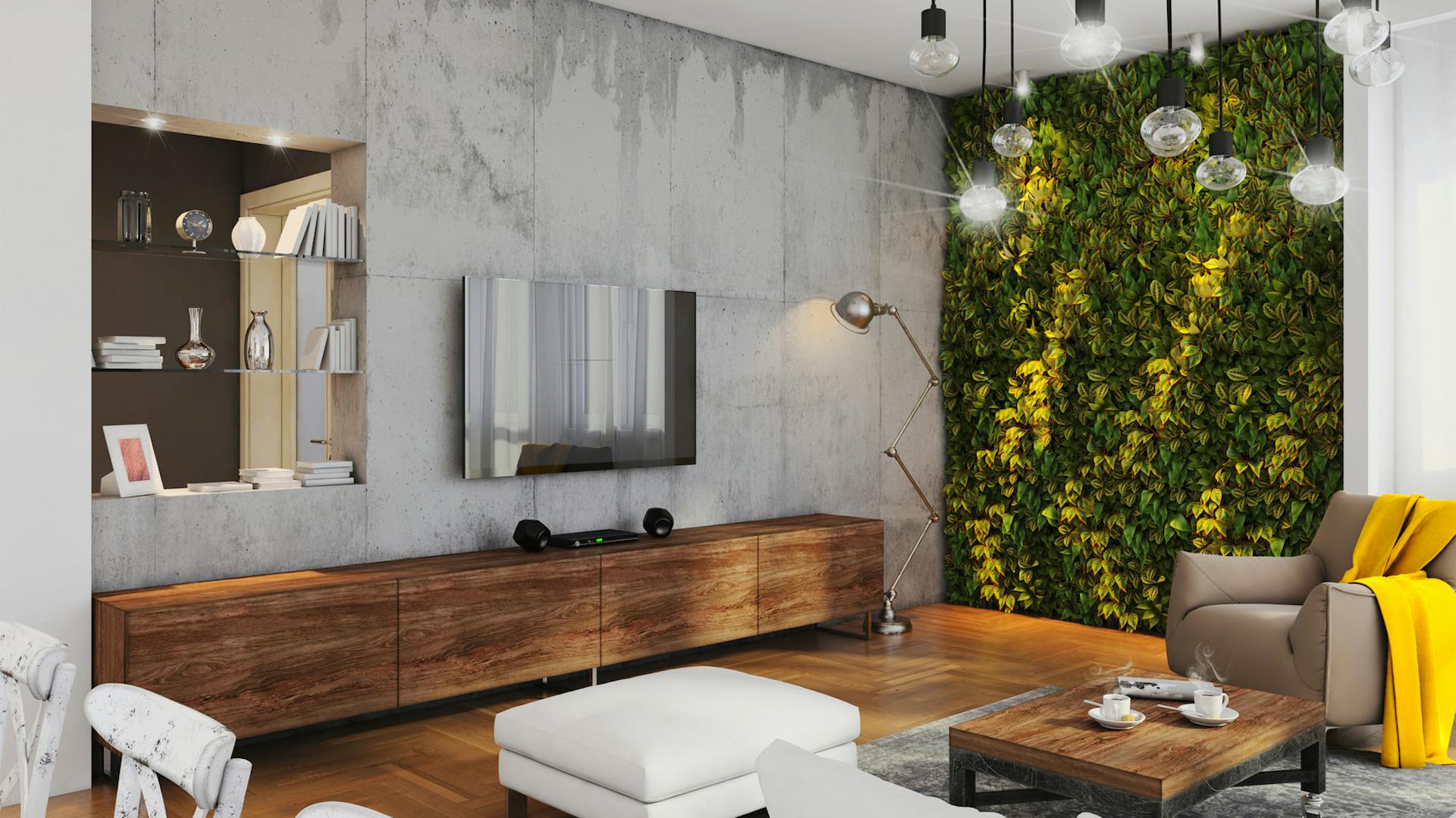 Wohnzimmer im Boho-Stil