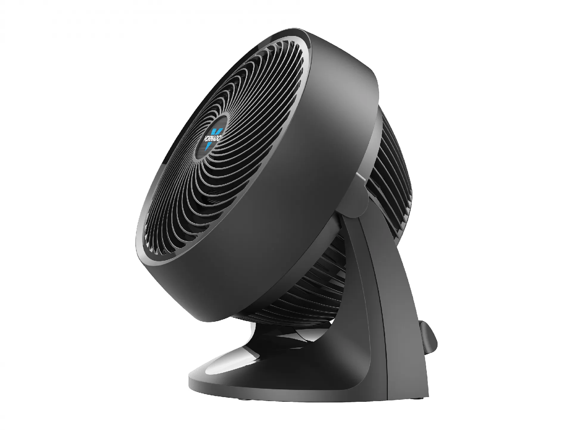 Černý podlahový ventilátor