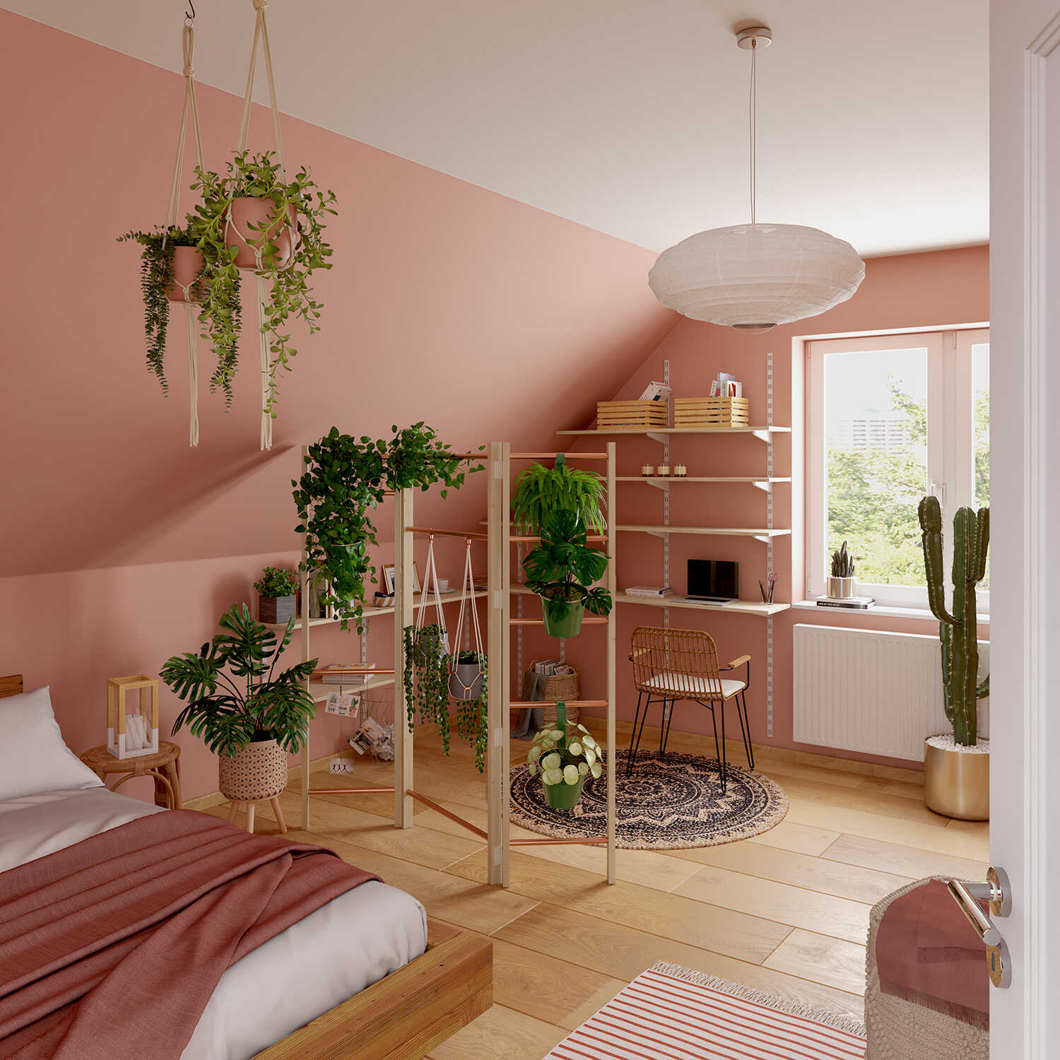 Schlafzimmer im Boho Stil