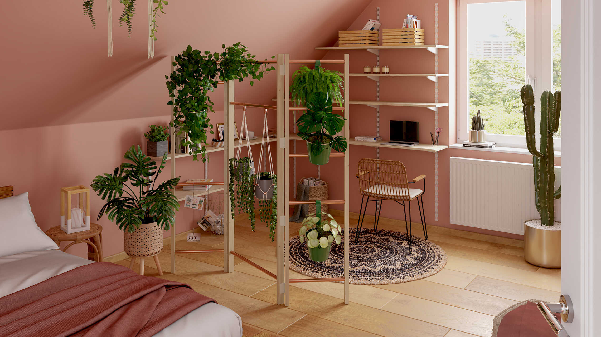 Schlafzimmer im Boho Stil 