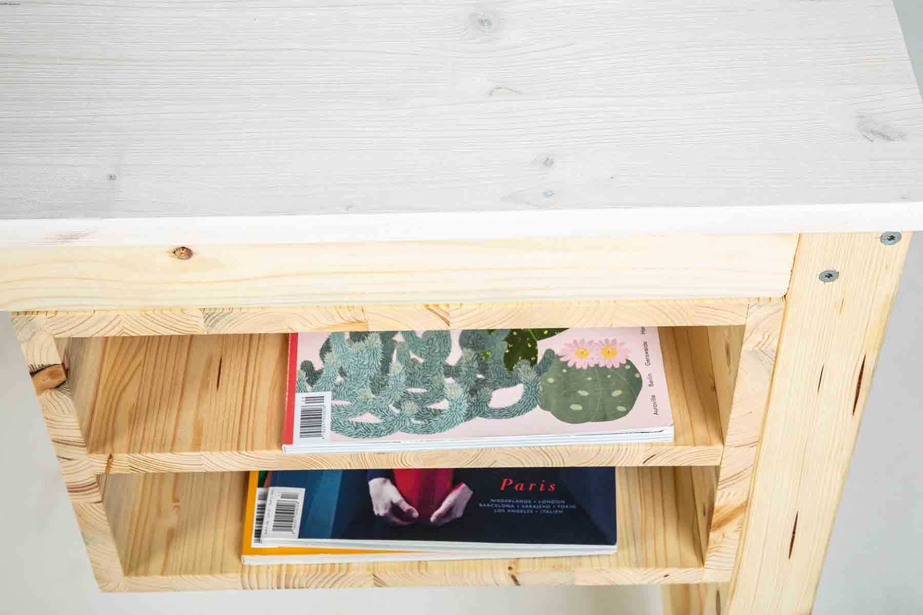 Fach von Schreibtisch Egon in Weiß und Natur