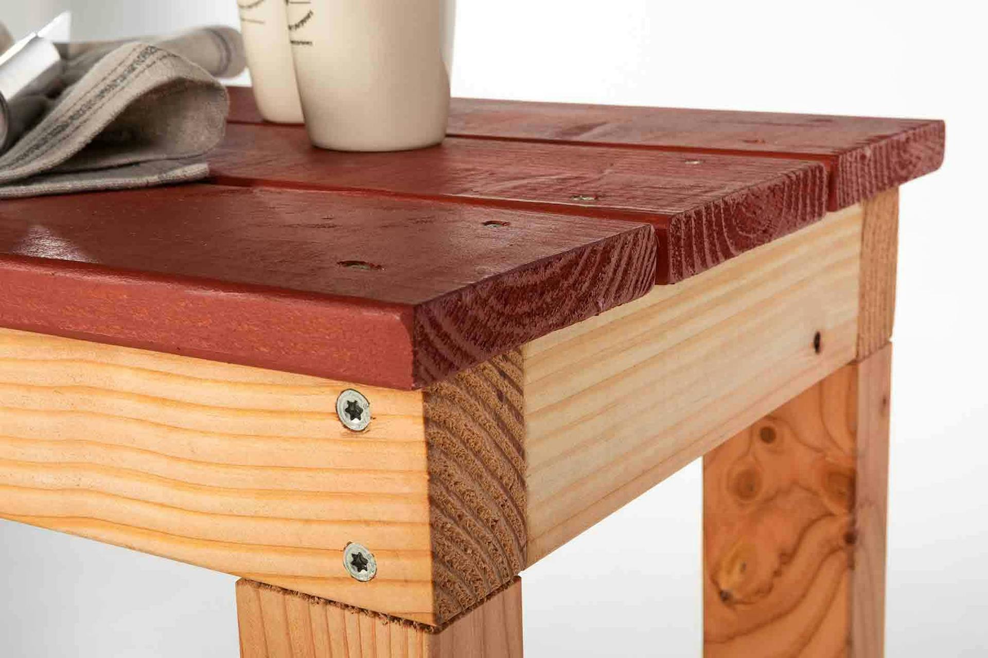 Obere Platte von Servierwagen Sophie in Rot