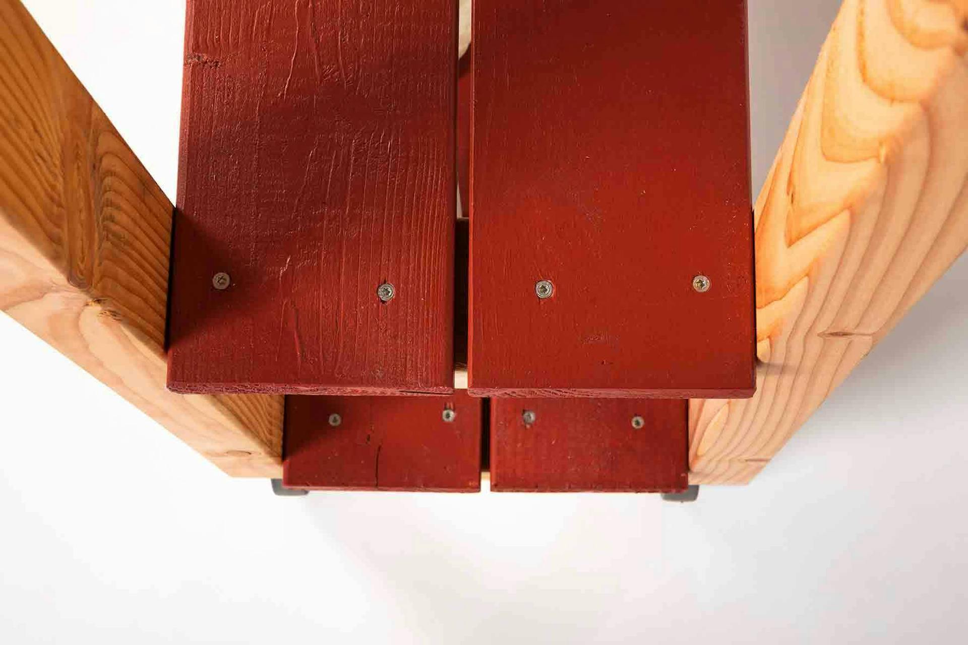 Mittlere und untere Platte von Servierwagen Sophie in Rot