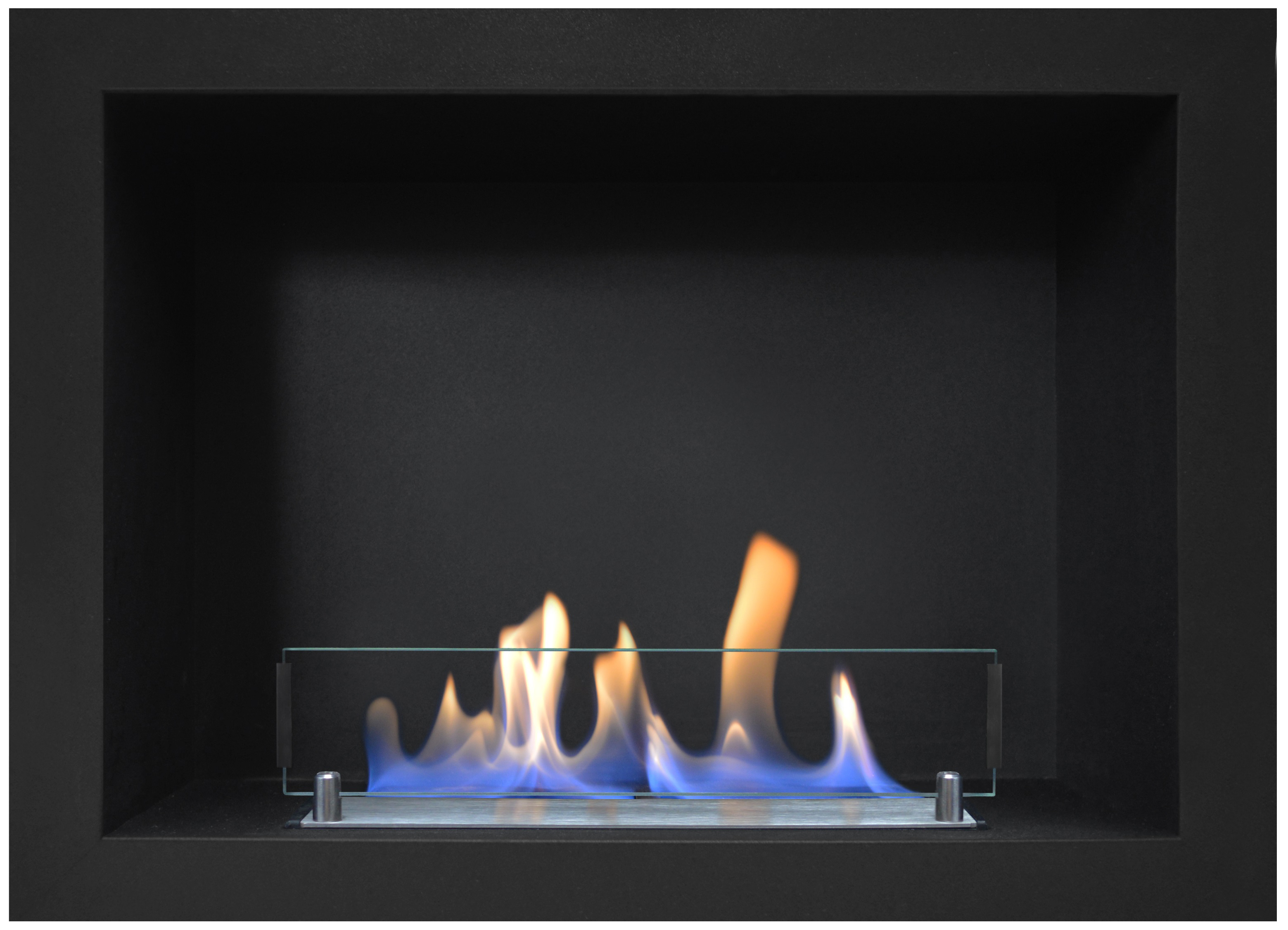 Ein brennender Ethanol- Kamin