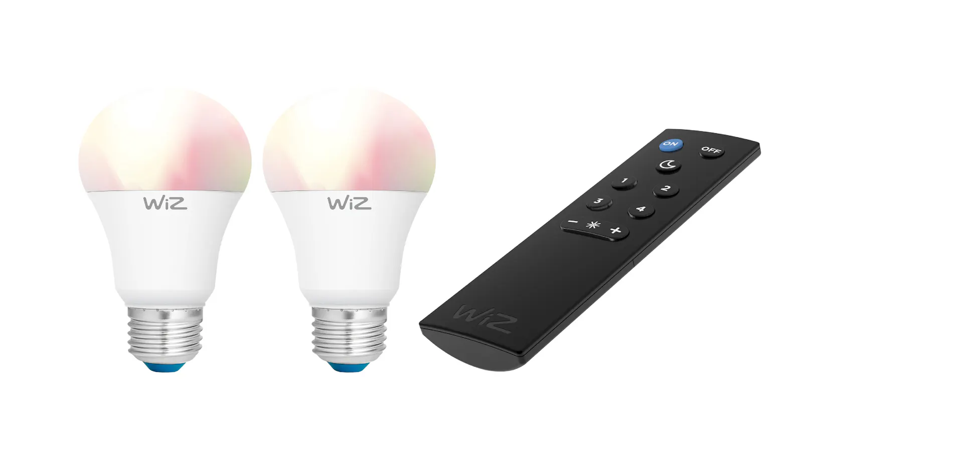 Kit per iniziare WiZ con due lampadine e telecomando