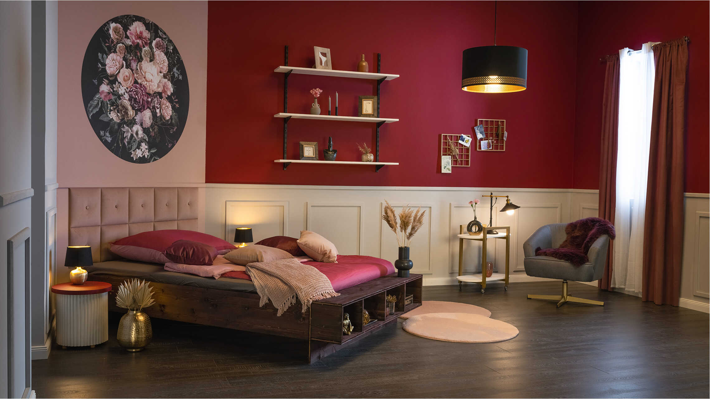 Schlafzimmer im Glamour-Stil