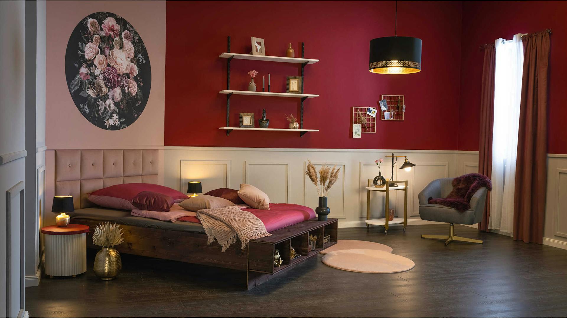 Schlafzimmer im Glamour-Stil