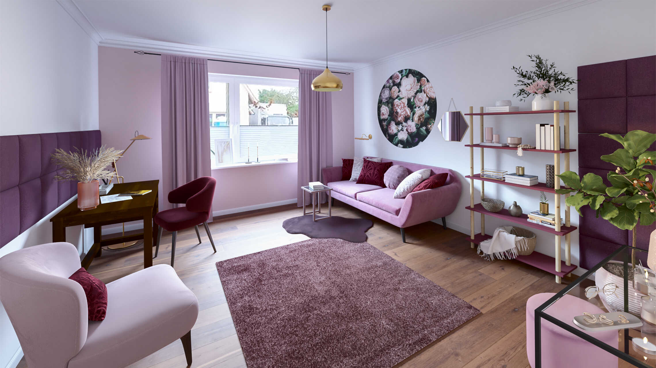 Wohnzimmer im Glamour-Stil