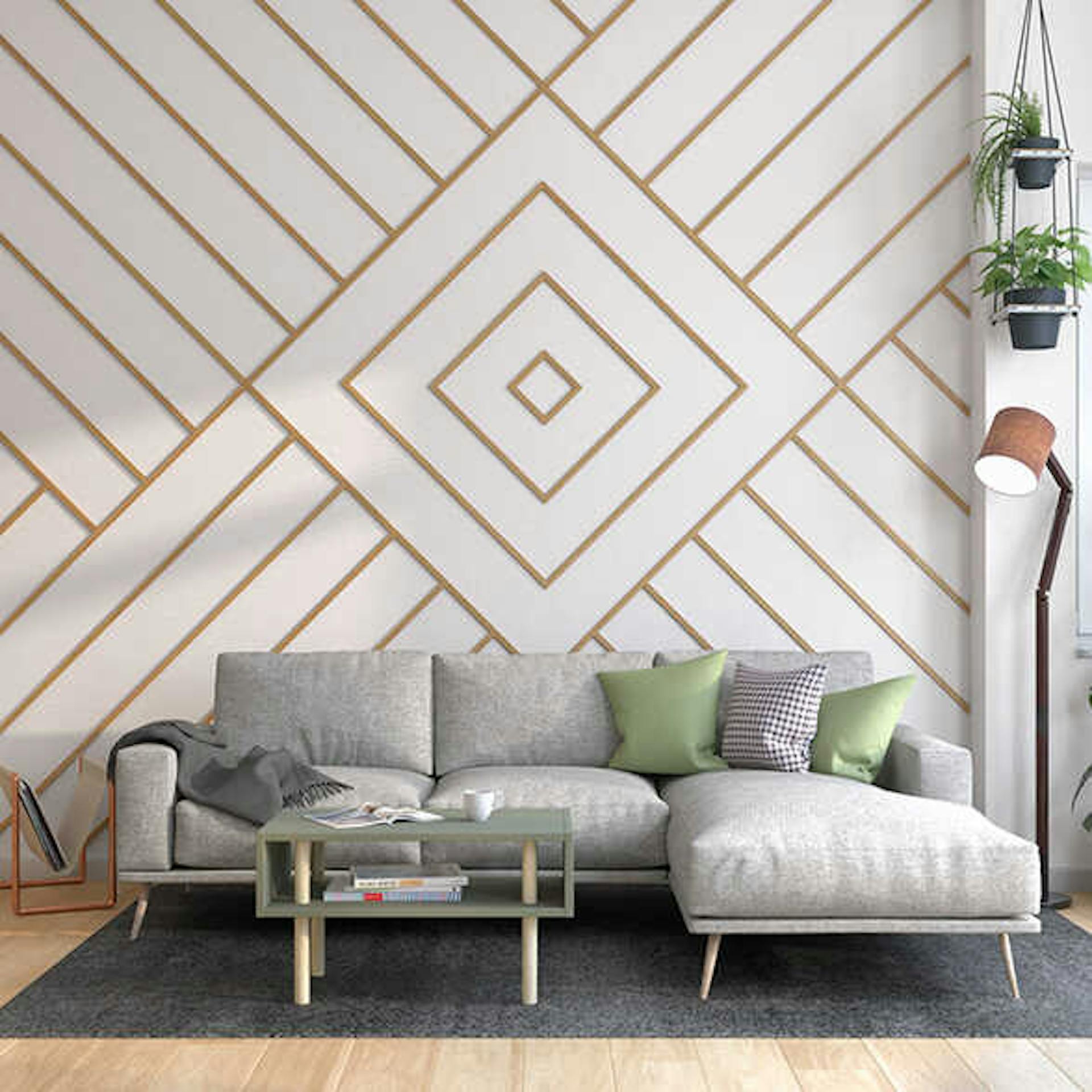 Wandgestaltung mit Holzleisten