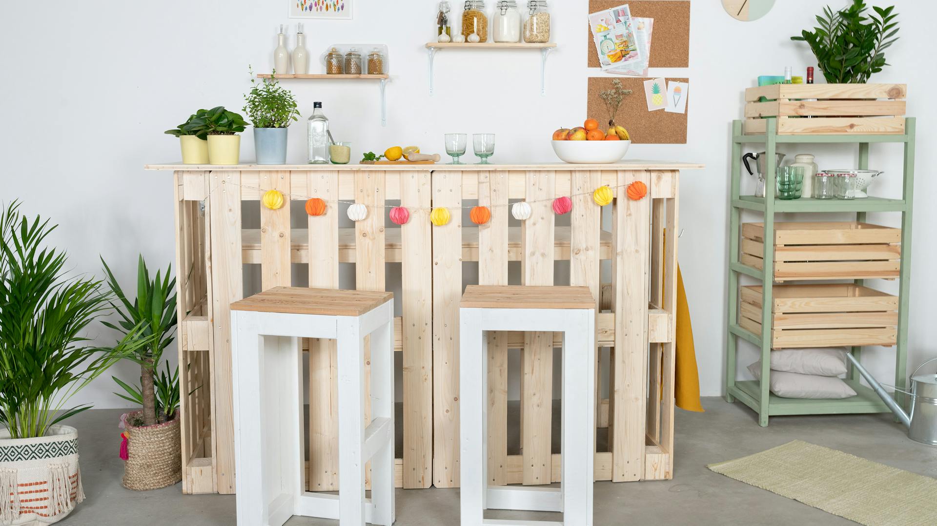 Bar domestico nel soggiorno