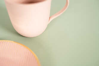 Nahaufnahme von Tisch August in Pastellgrün