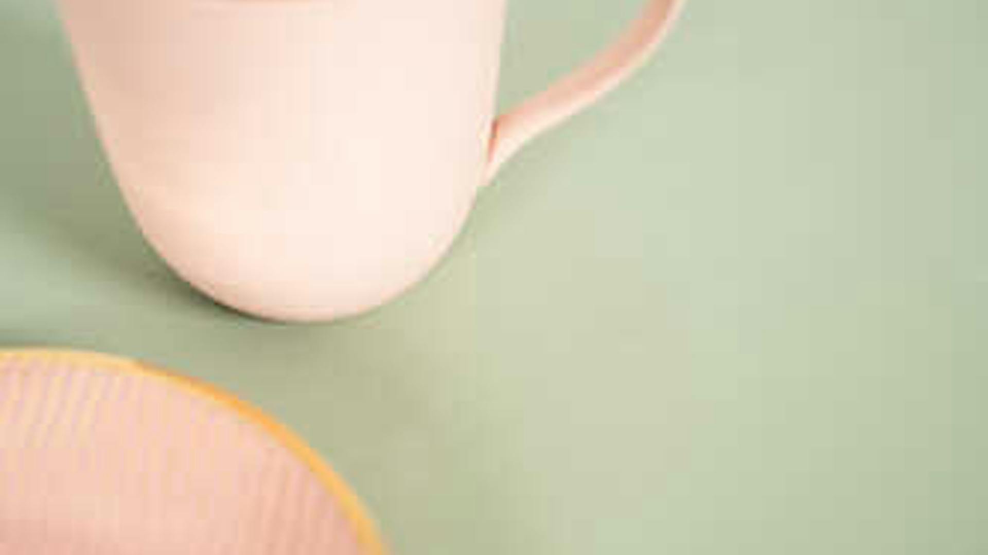 Nahaufnahme von Tisch August in Pastellgrün