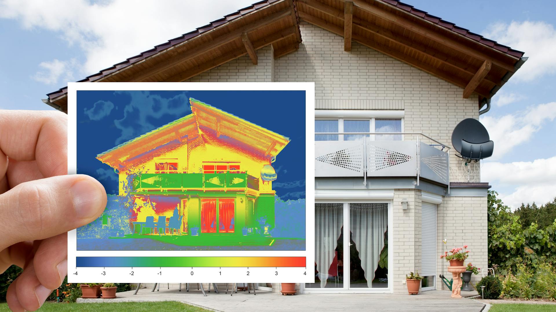 Thermografie eines Hauses