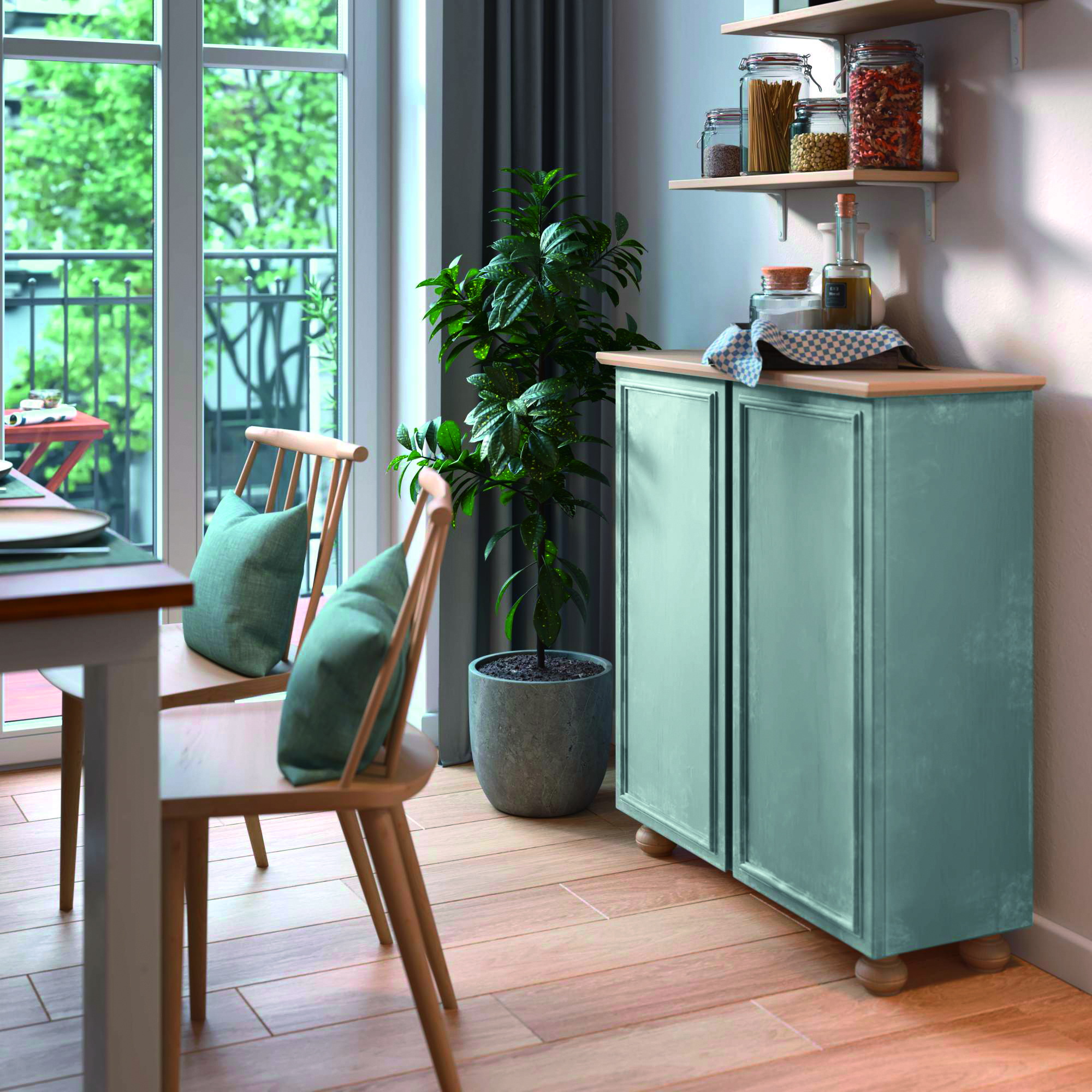 Wandgestaltung mit CREATE! by OBI Edith Platinblau 