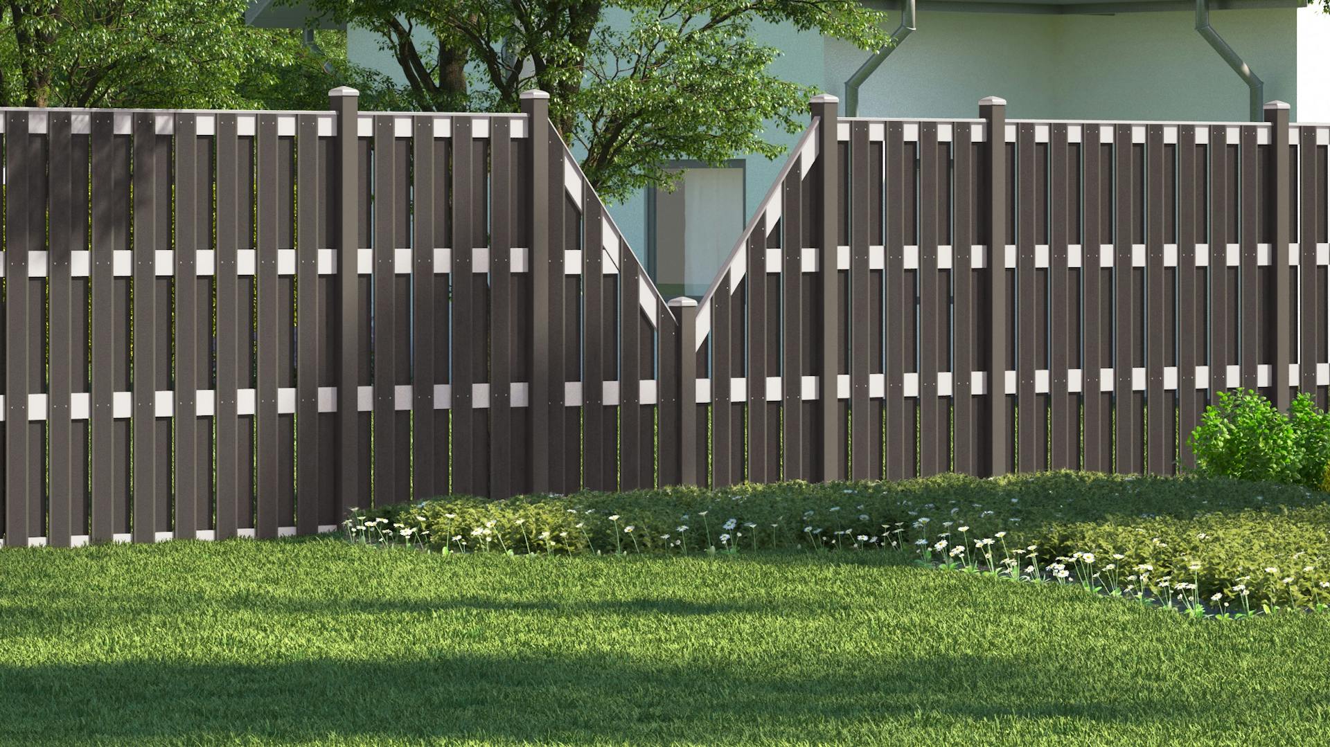 Ein Sichtschutzzaun aus WPC in Anthrazit.