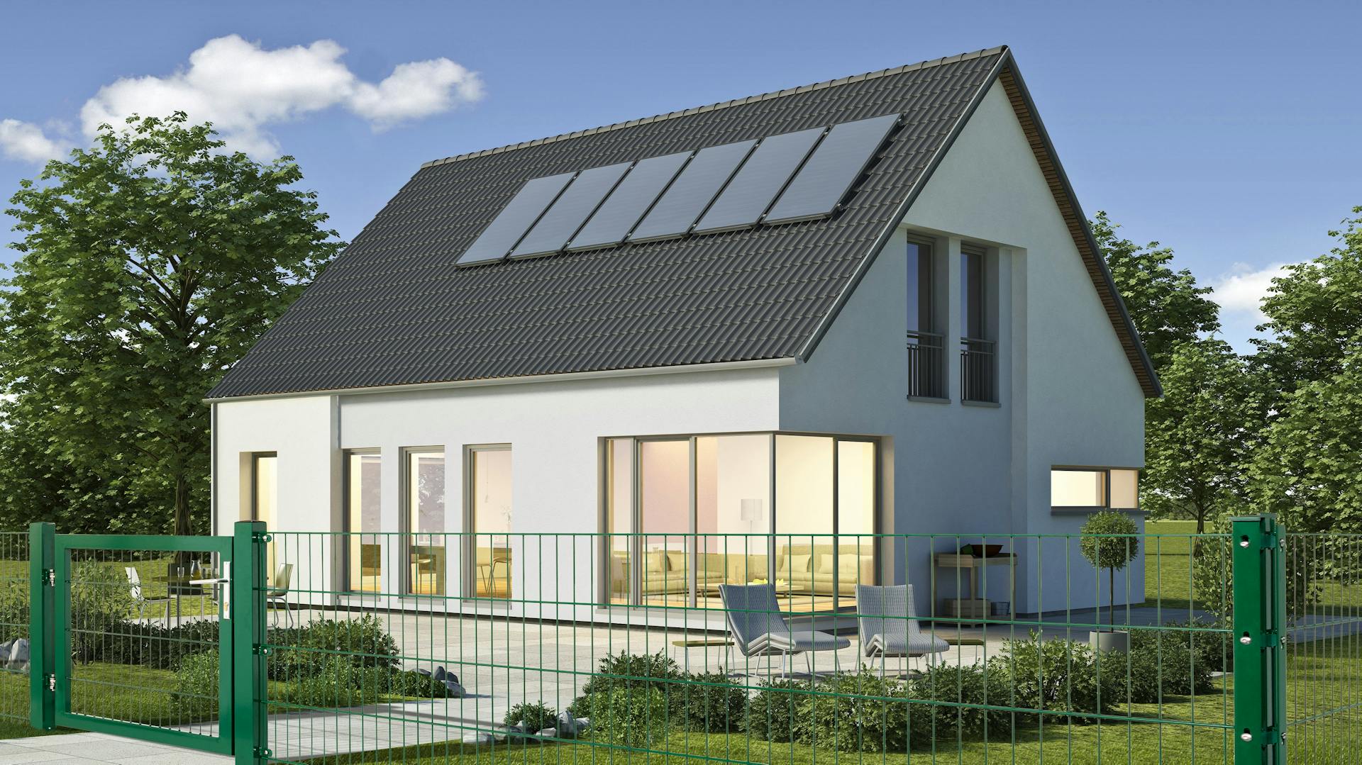 Metallzaun umfriedet Grundstück