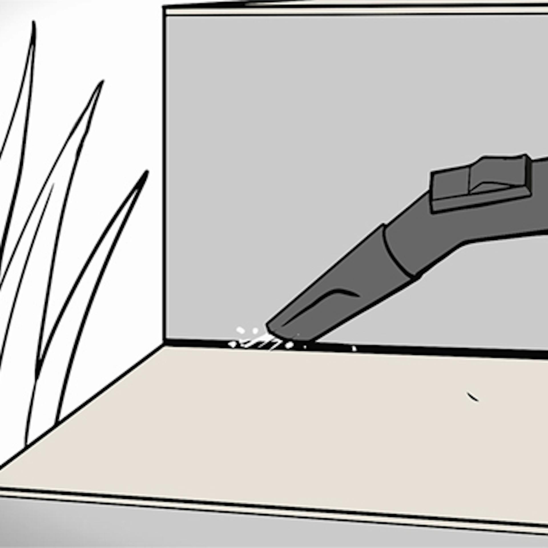 Fugenreste aussaugen