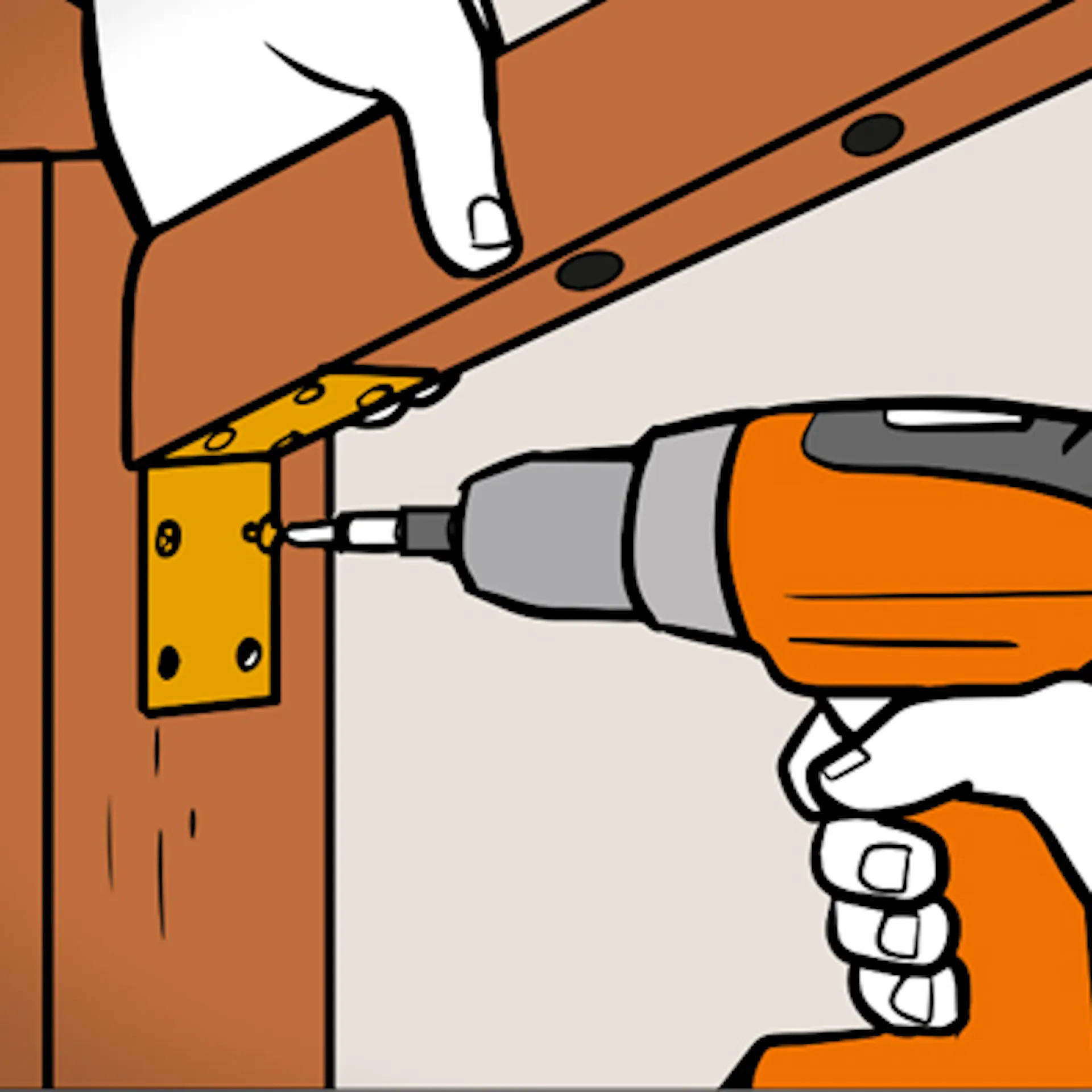 Treppengeländer mit einem Winkel am Pfosten befestigen