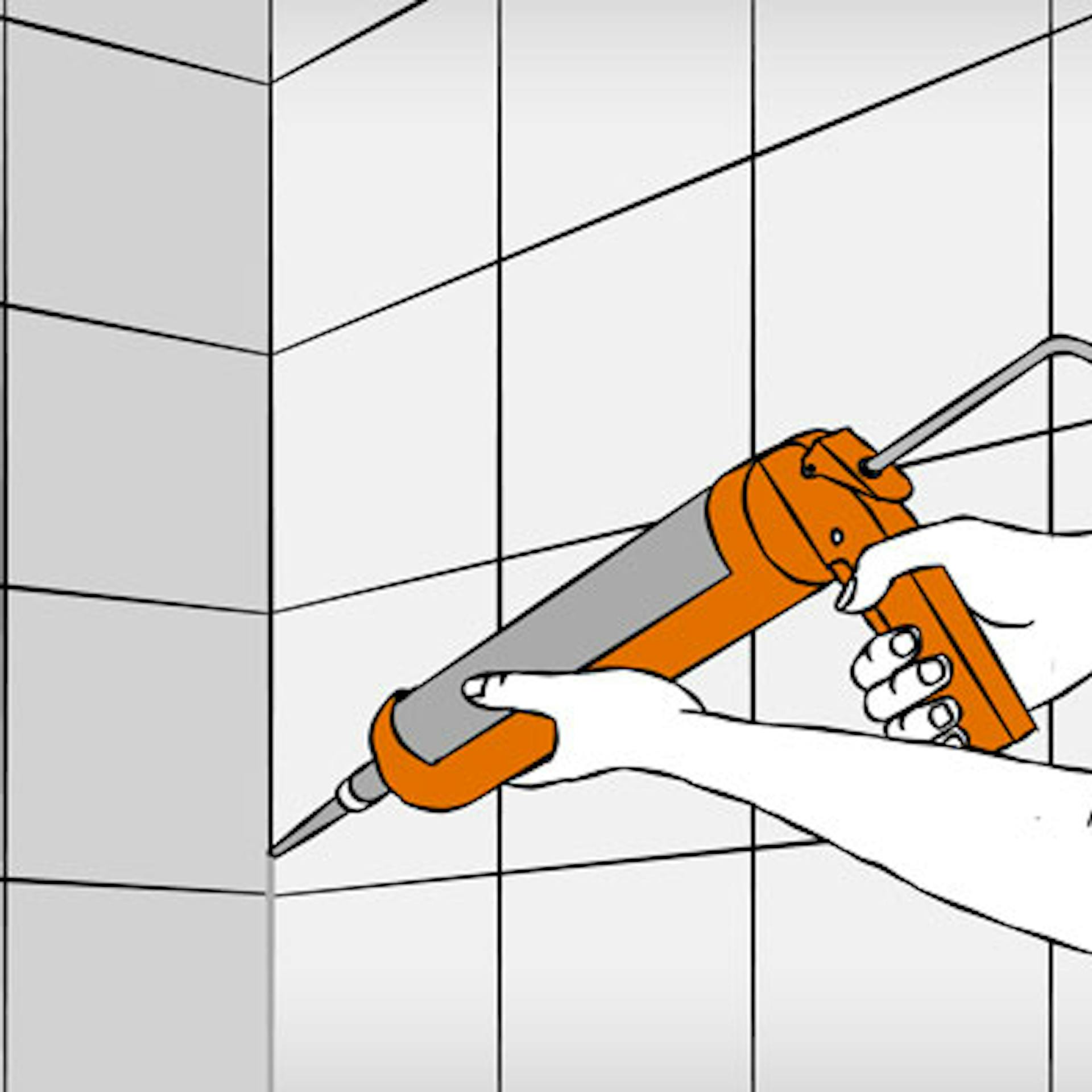 Wandfliesen verlegen in 7 Schritten Anleitung Schritt 7 Dehnungsfuge Silikon