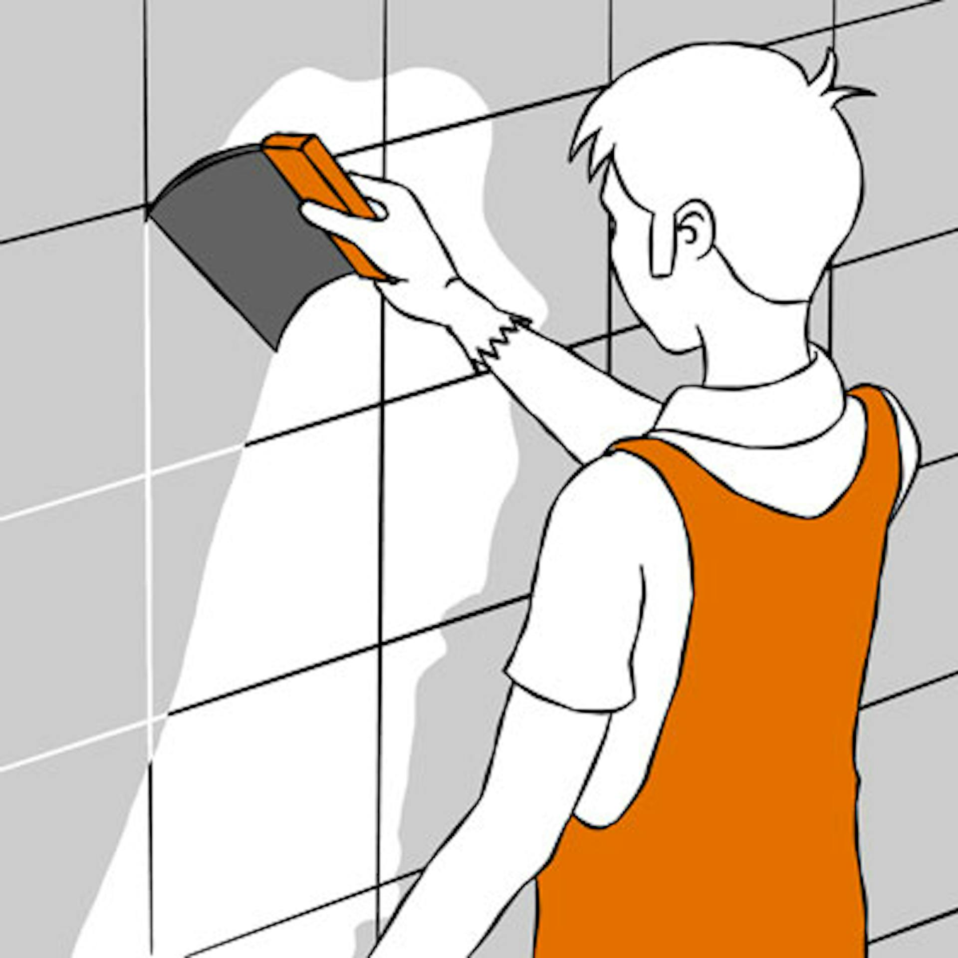 Wandfliesen verlegen in 7 Schritten Anleitung Schritt 6 Flächen verfugen