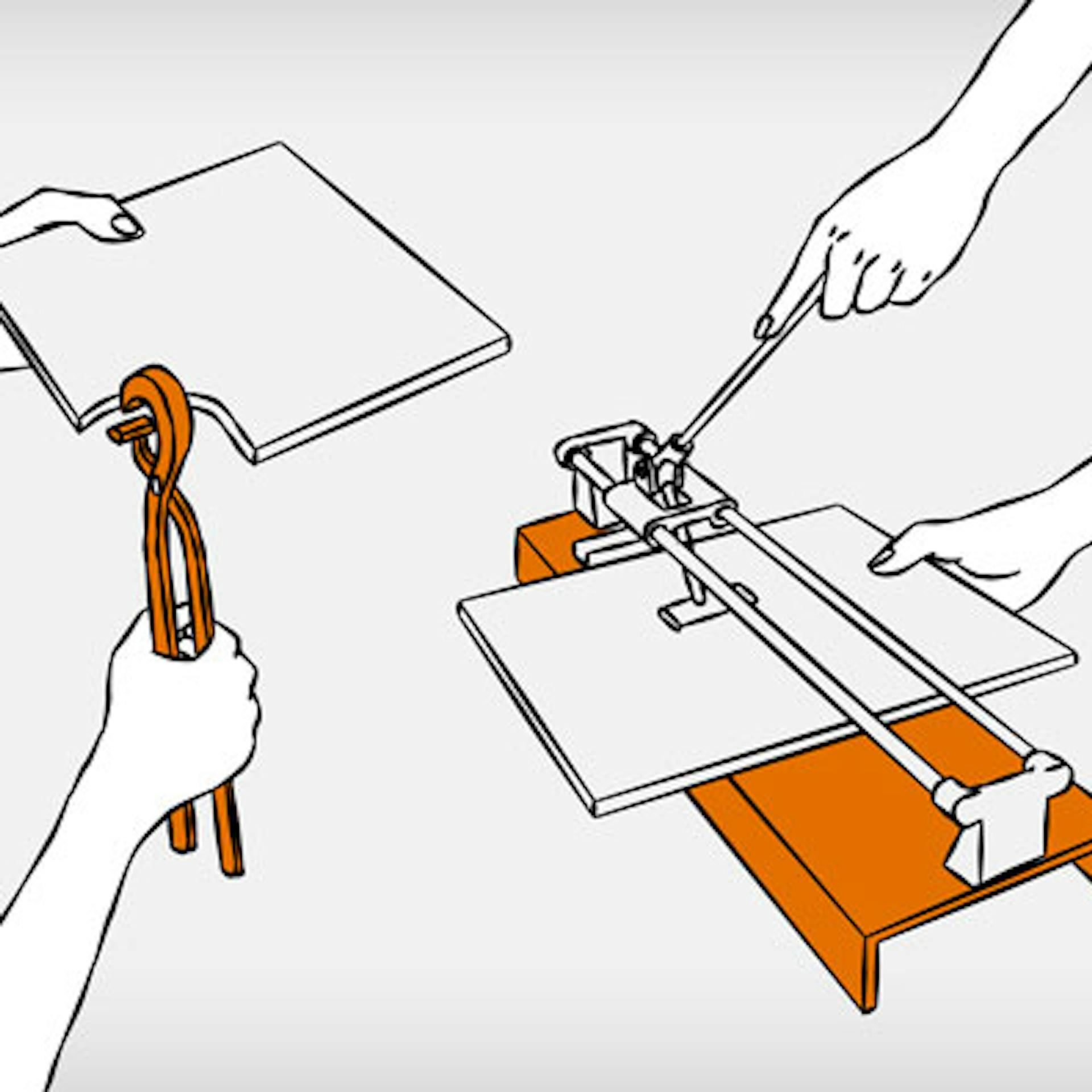 Wandfliesen verlegen in 7 Schritten Anleitung Schritt 5 Randfliesen zuschneiden