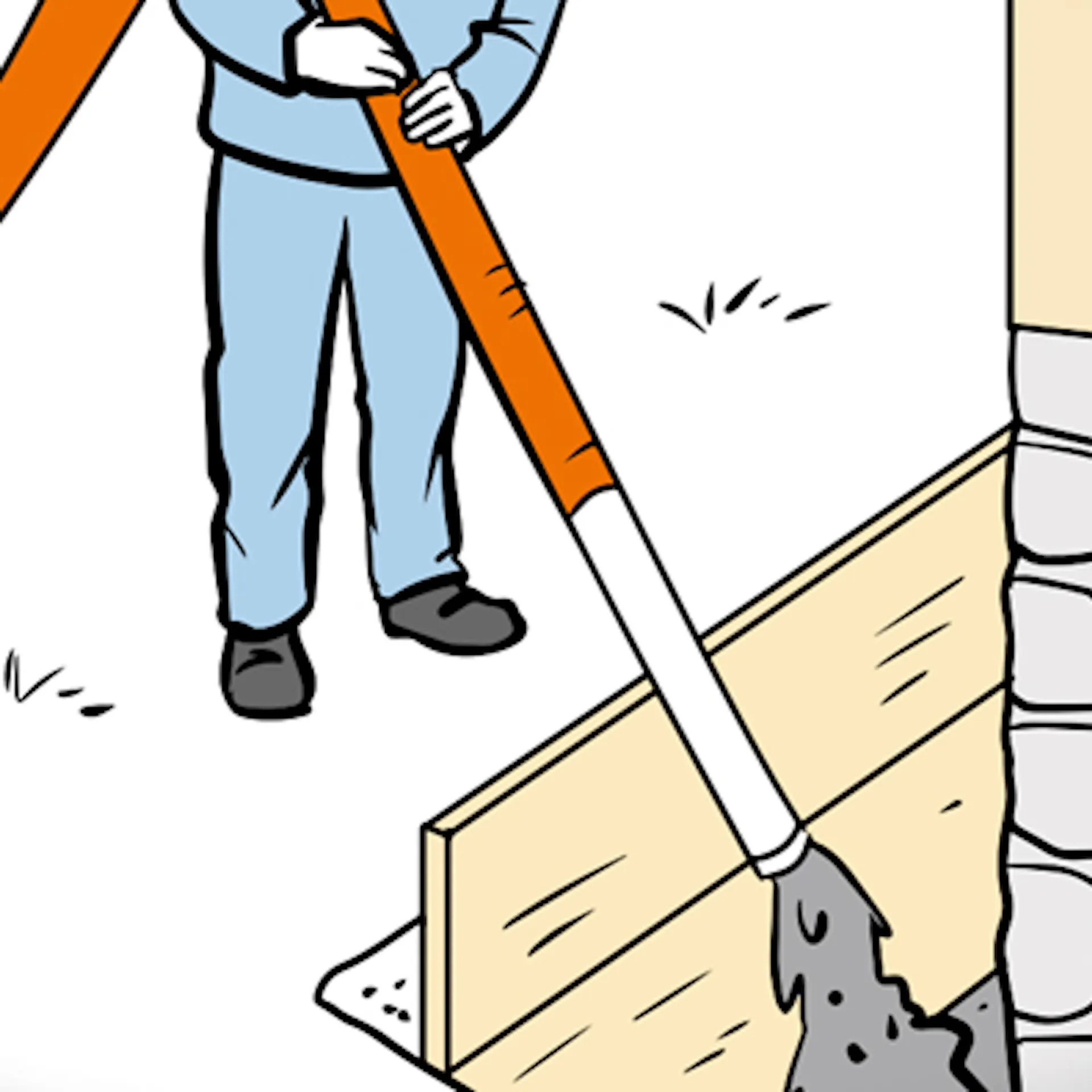 Sperrbeton auftragen