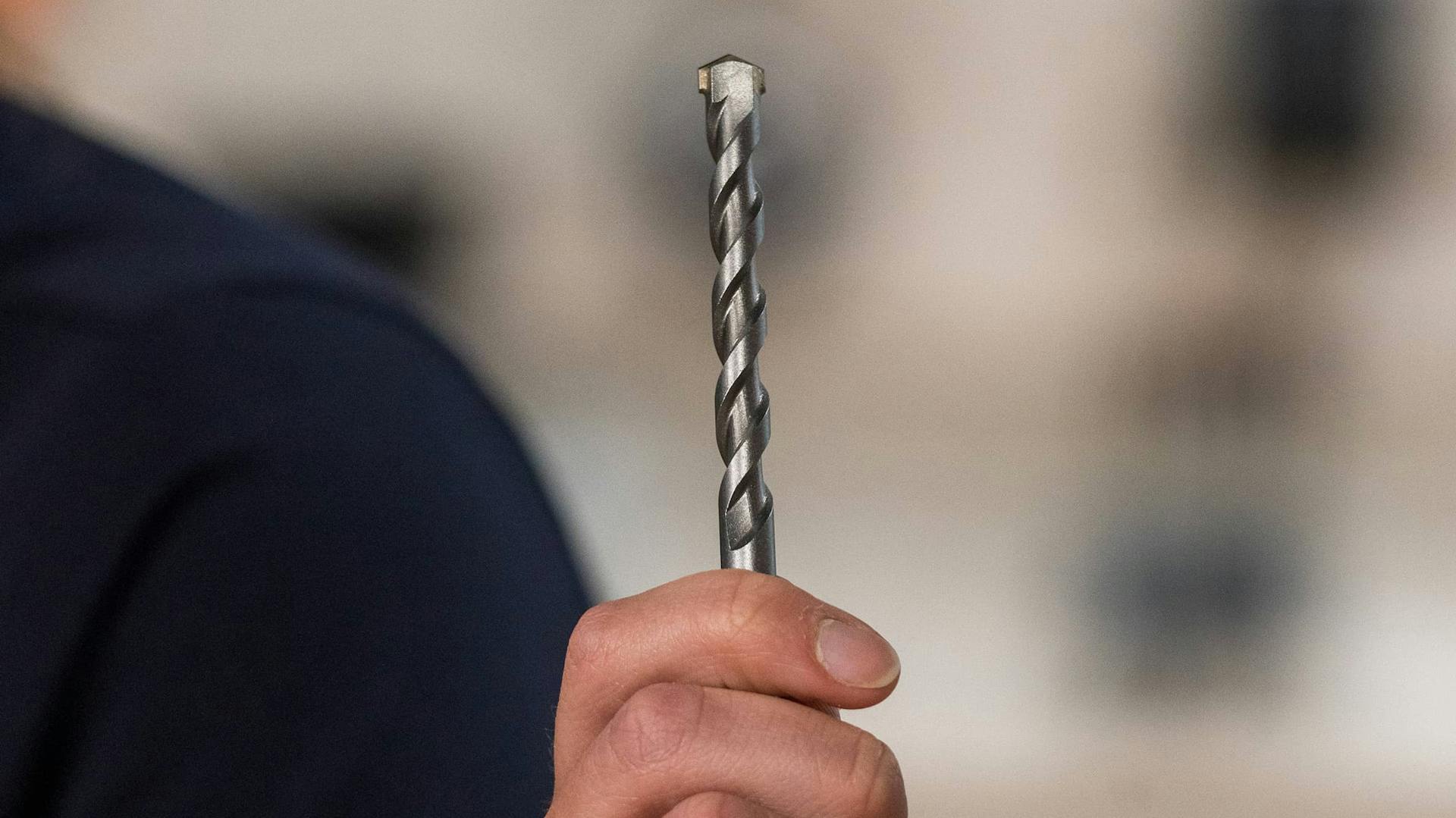 Nahaufnahme eines Steinbohrers