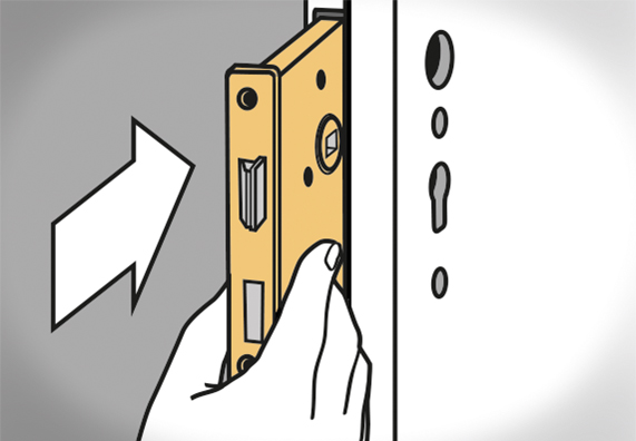 Új ajtózár behelyezésre kerül.