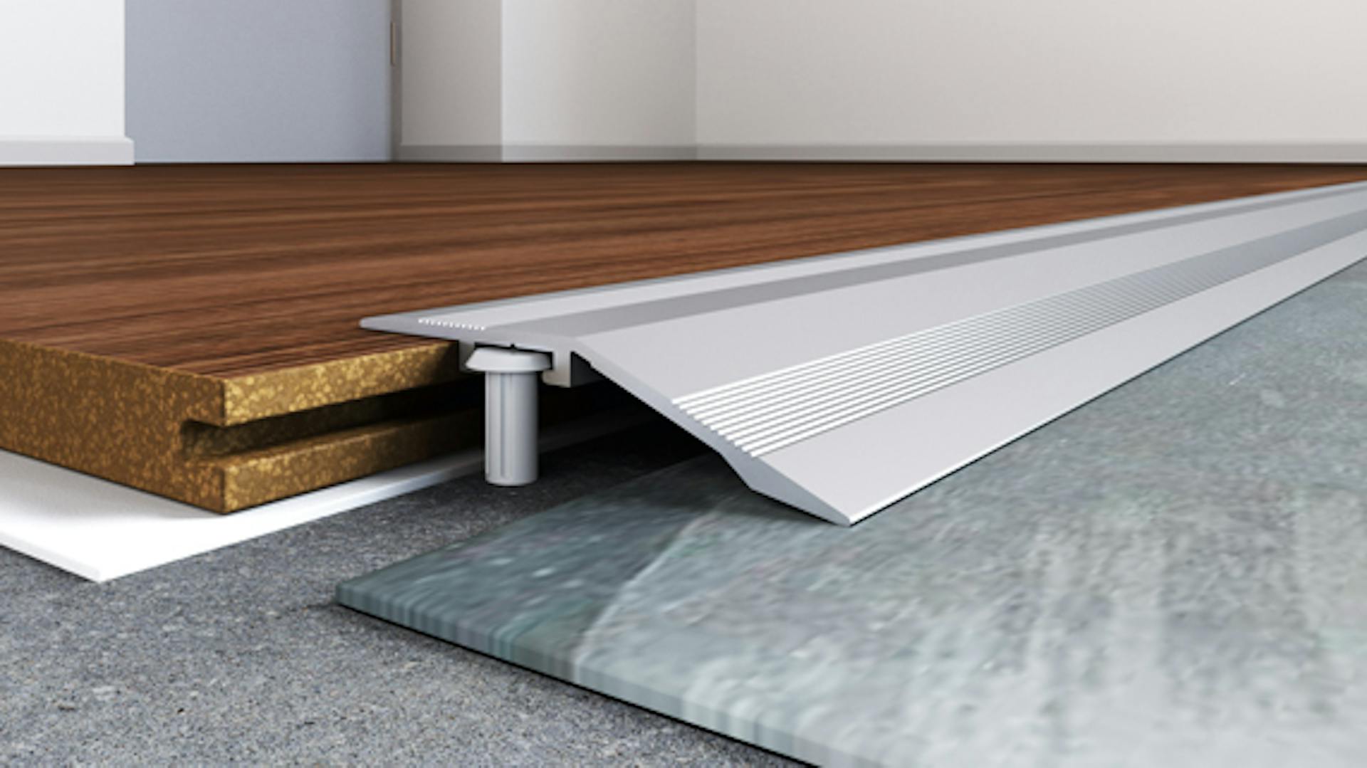 Vyrovnávací profil medzi parketami a dlaždicami