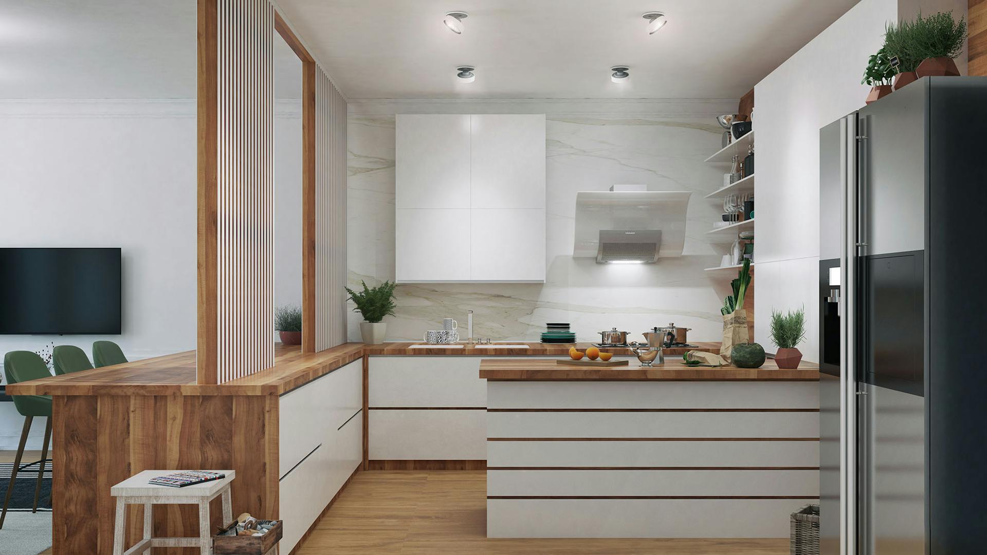 Helle Küche aus Holz