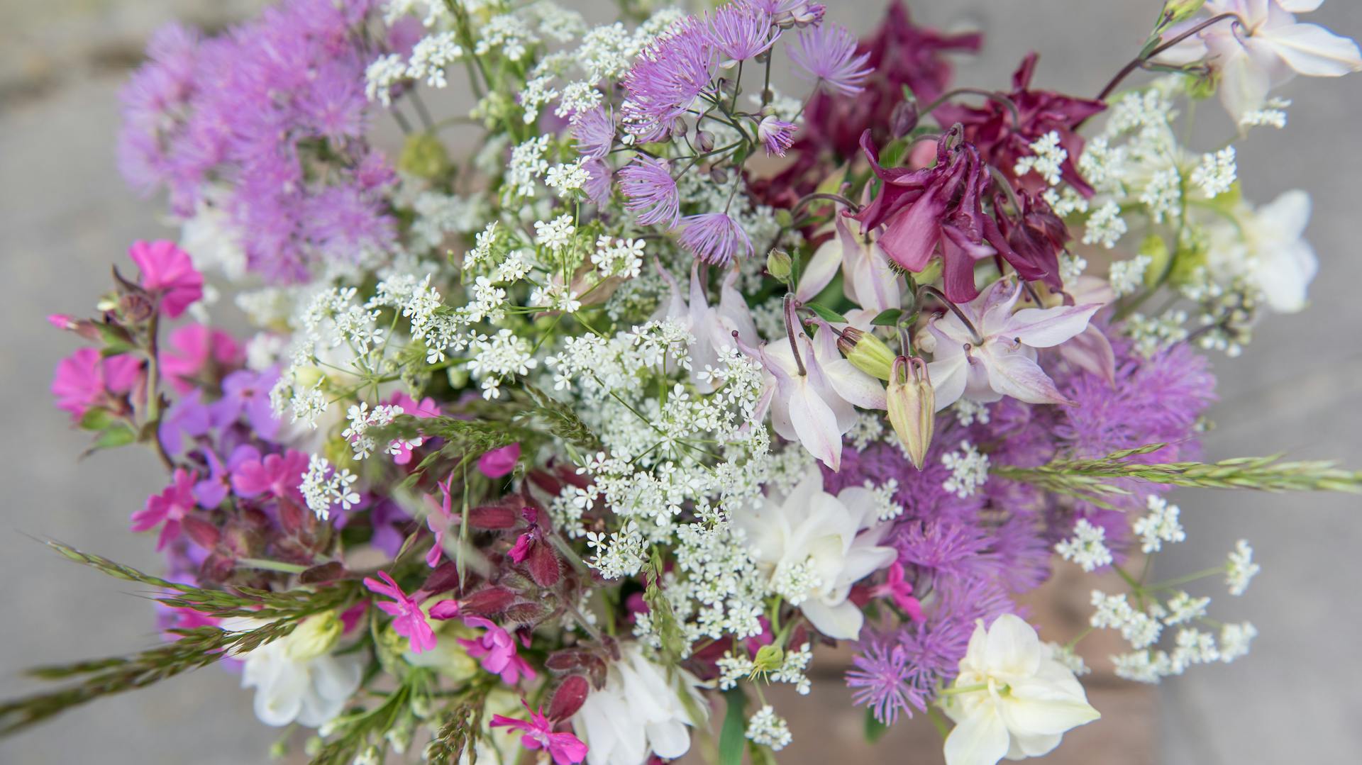 Blumenstrauß mit Akelei