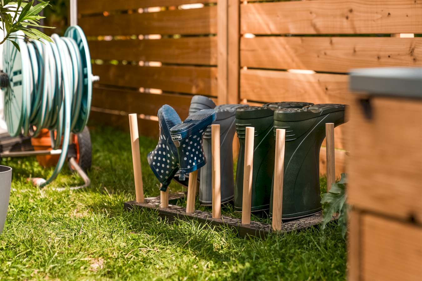 Schuhhalter im Garten
