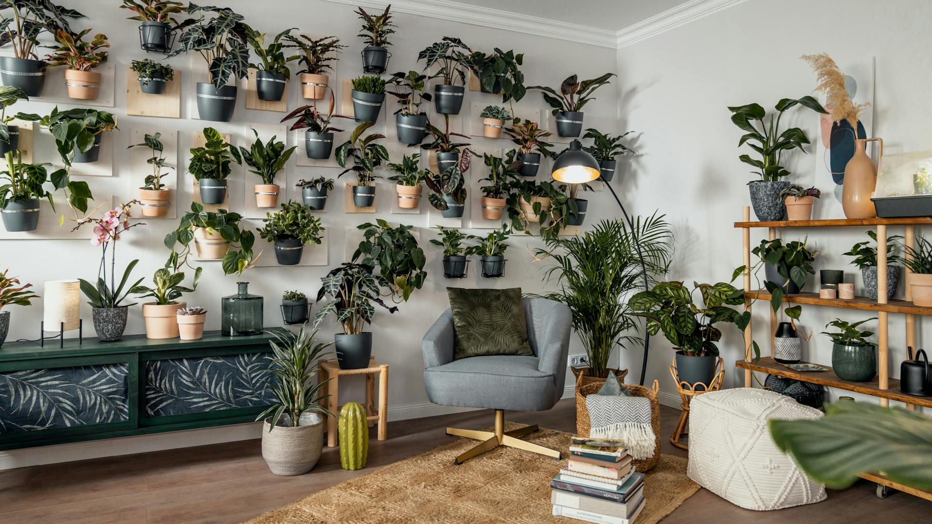 Wandgestaltung mit Zimmerpflanzen