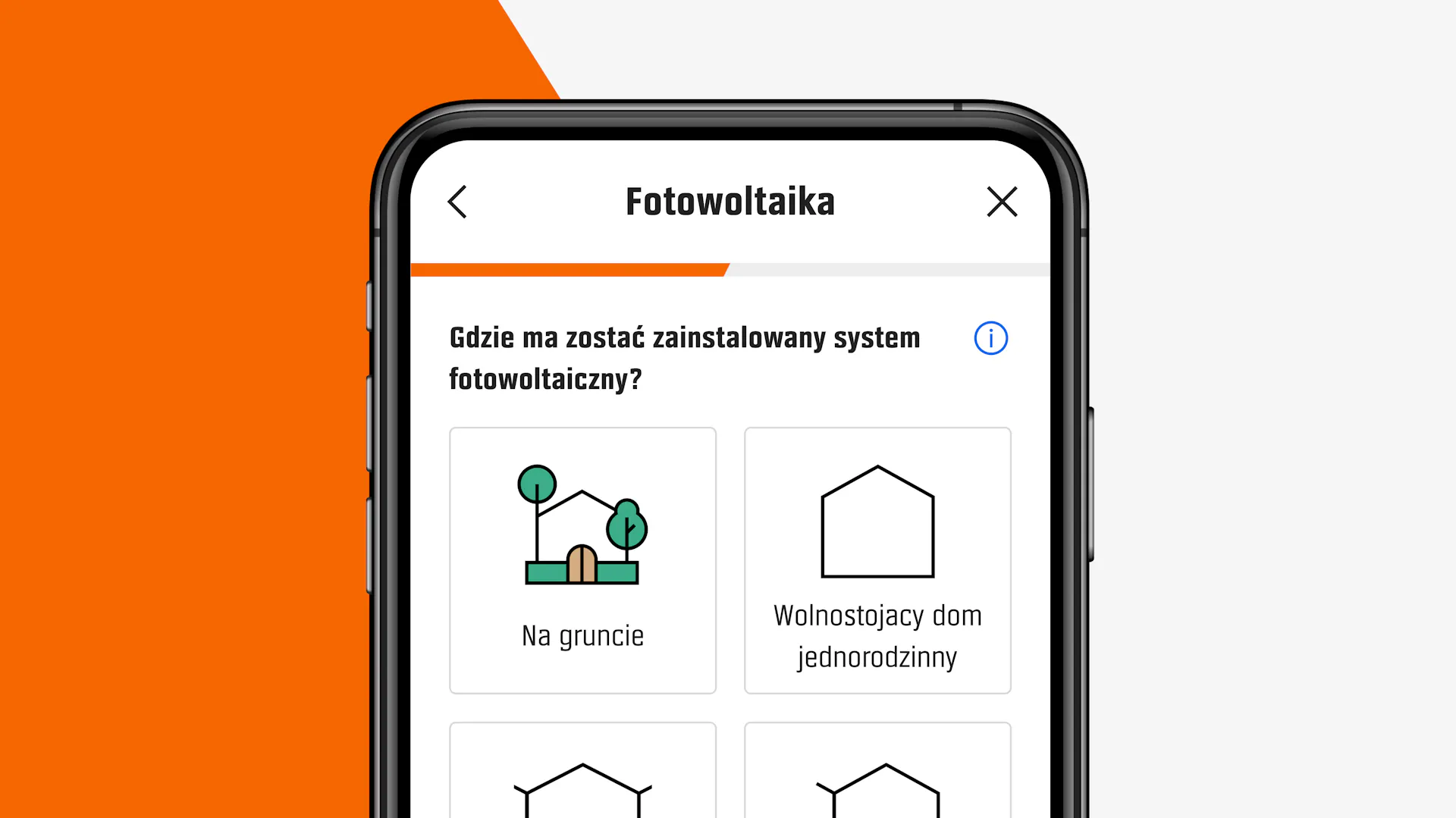 Telefon komórkowy z ankietą dotyczącą wyboru fotowoltaiki
