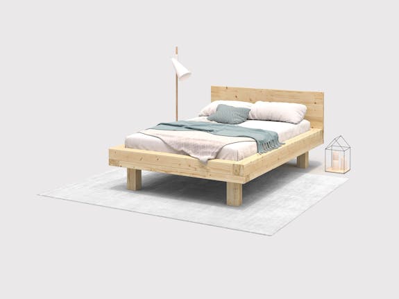 DIY łóżko drewniane dwuosobowe do sypialni