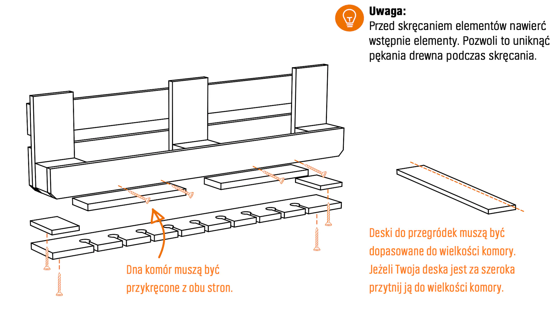 Jak zrobić regał na wino DIY? Krok 3. Montaż półki na kieliszki i butelki