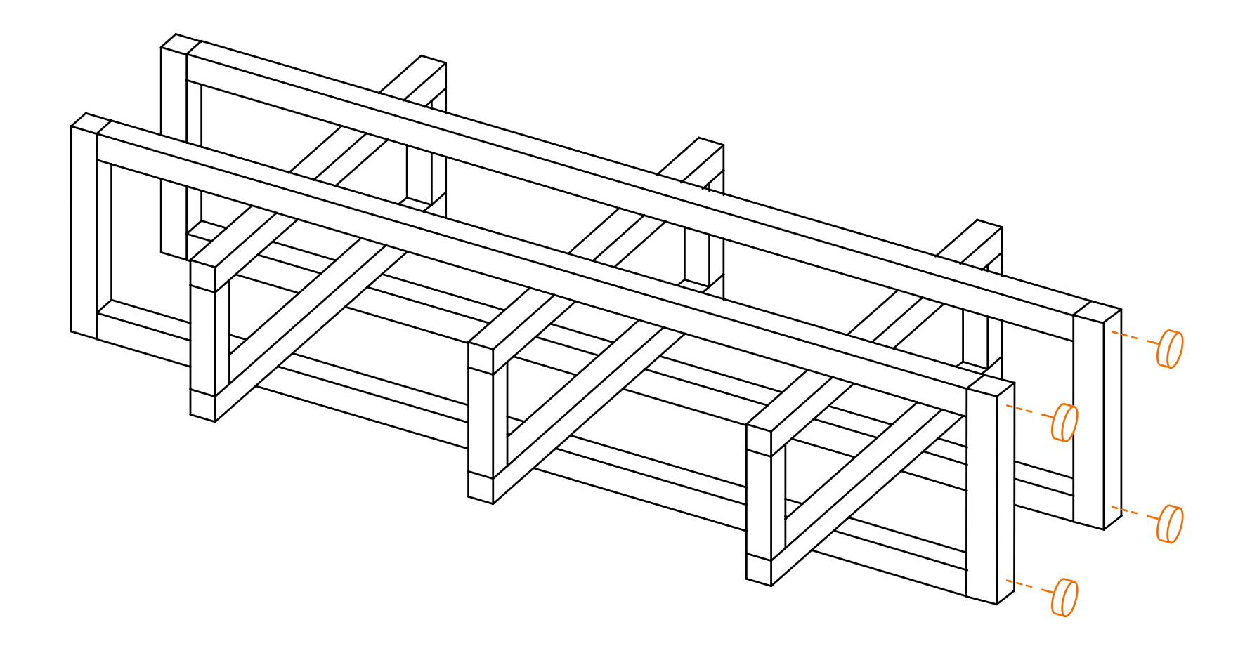 Jak zbudować kwietnik DIY? Krok 9. Montaż ślizgaczy
