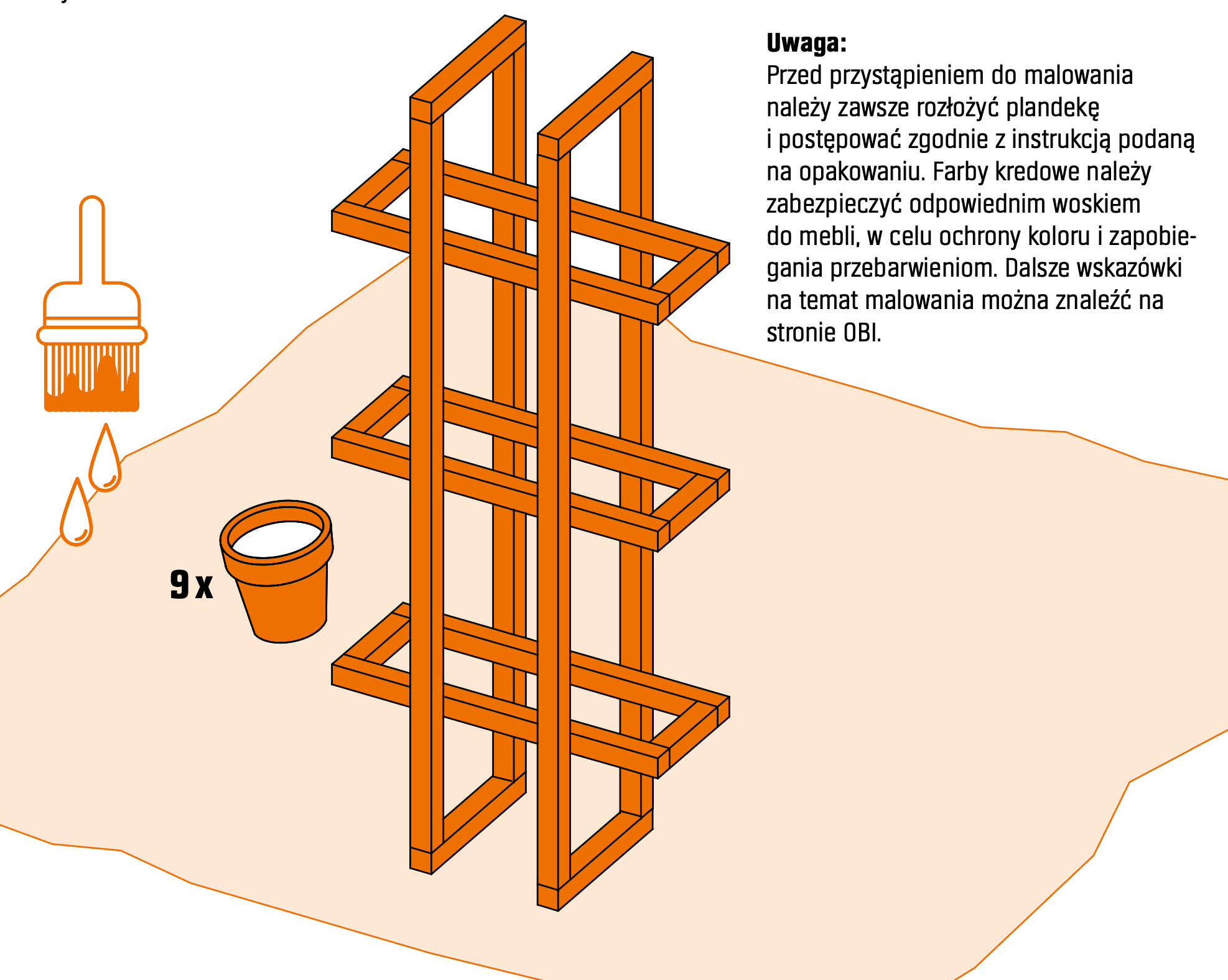 Jak zbudować kwietnik DIY? Krok 10. Malowanie kwietnika