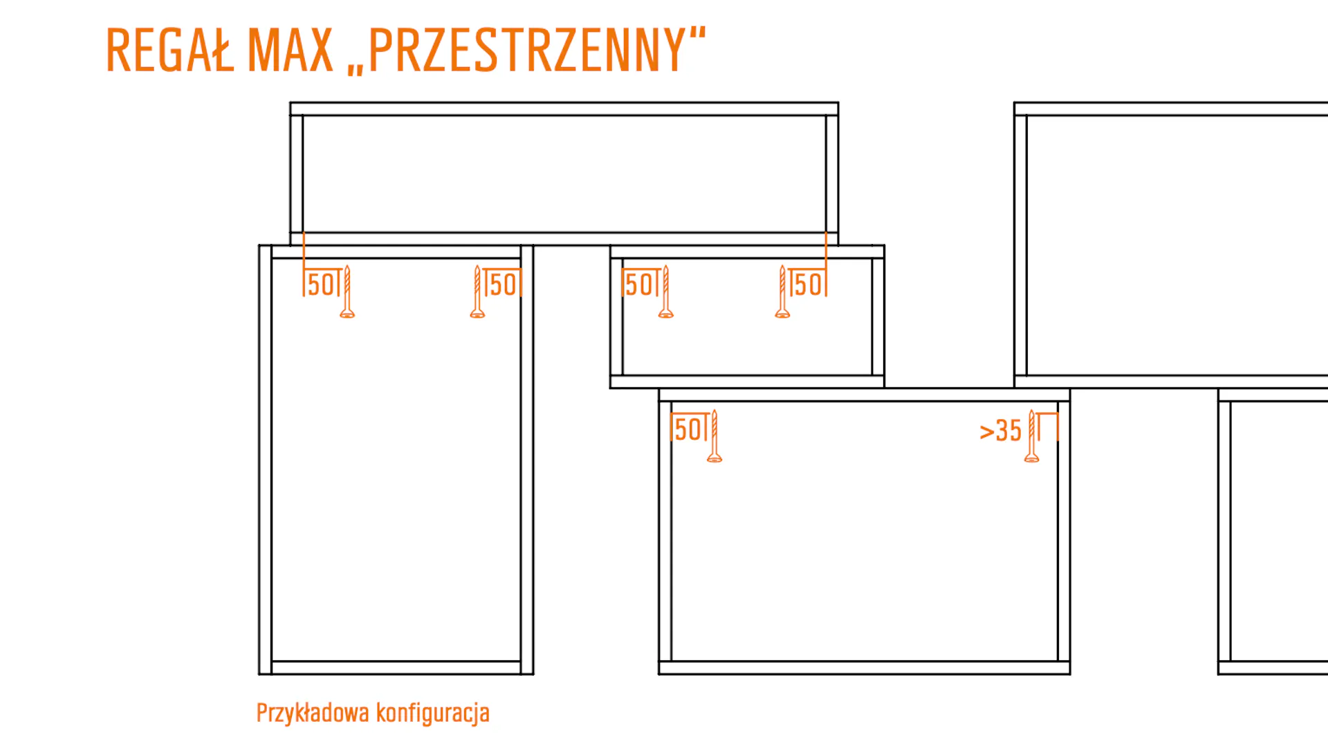 Infografika: jak zbudować asymetryczny regał na książki