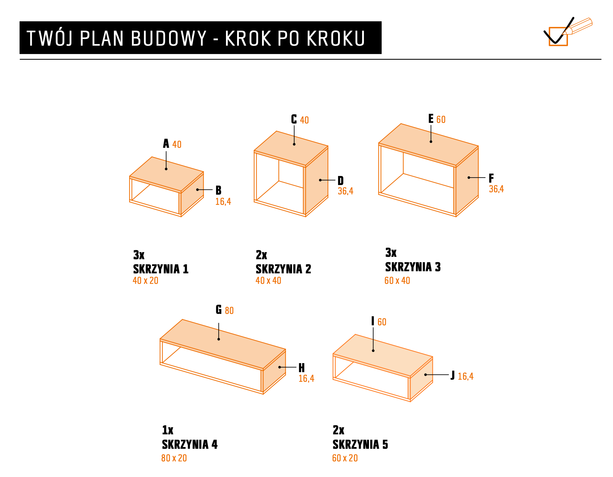 Infografika: jak zbudować regał drewniany krok po kroku