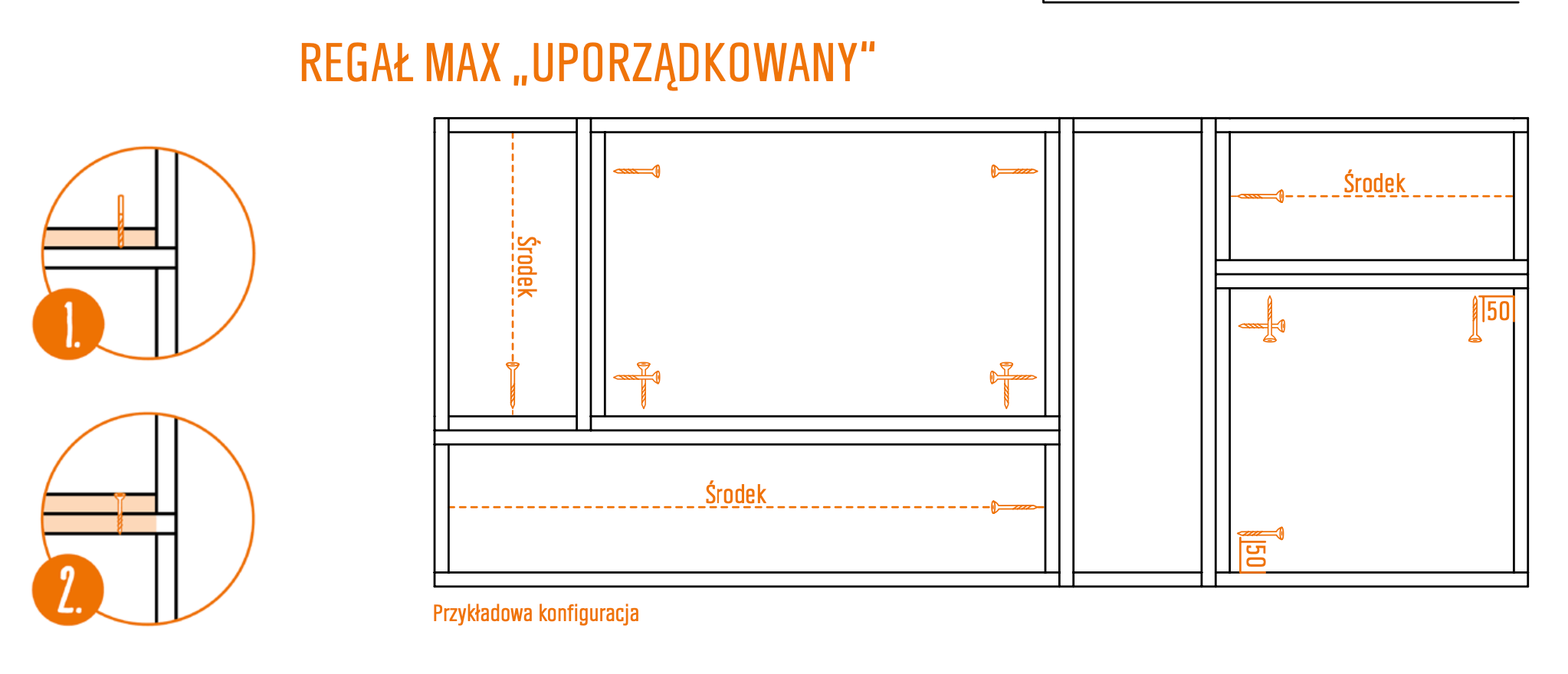 Infografika: sposób na uporządkowane ułożenie modułów regału Max
