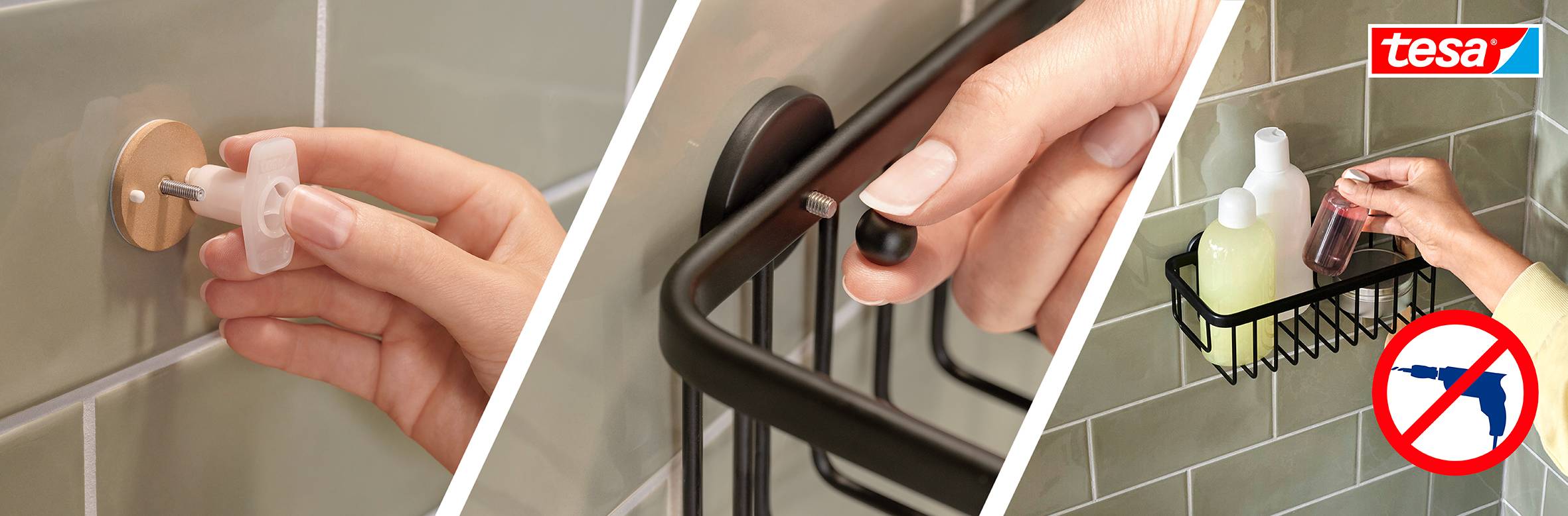 Samoprzylepne akcesoria łazienkowe tesa